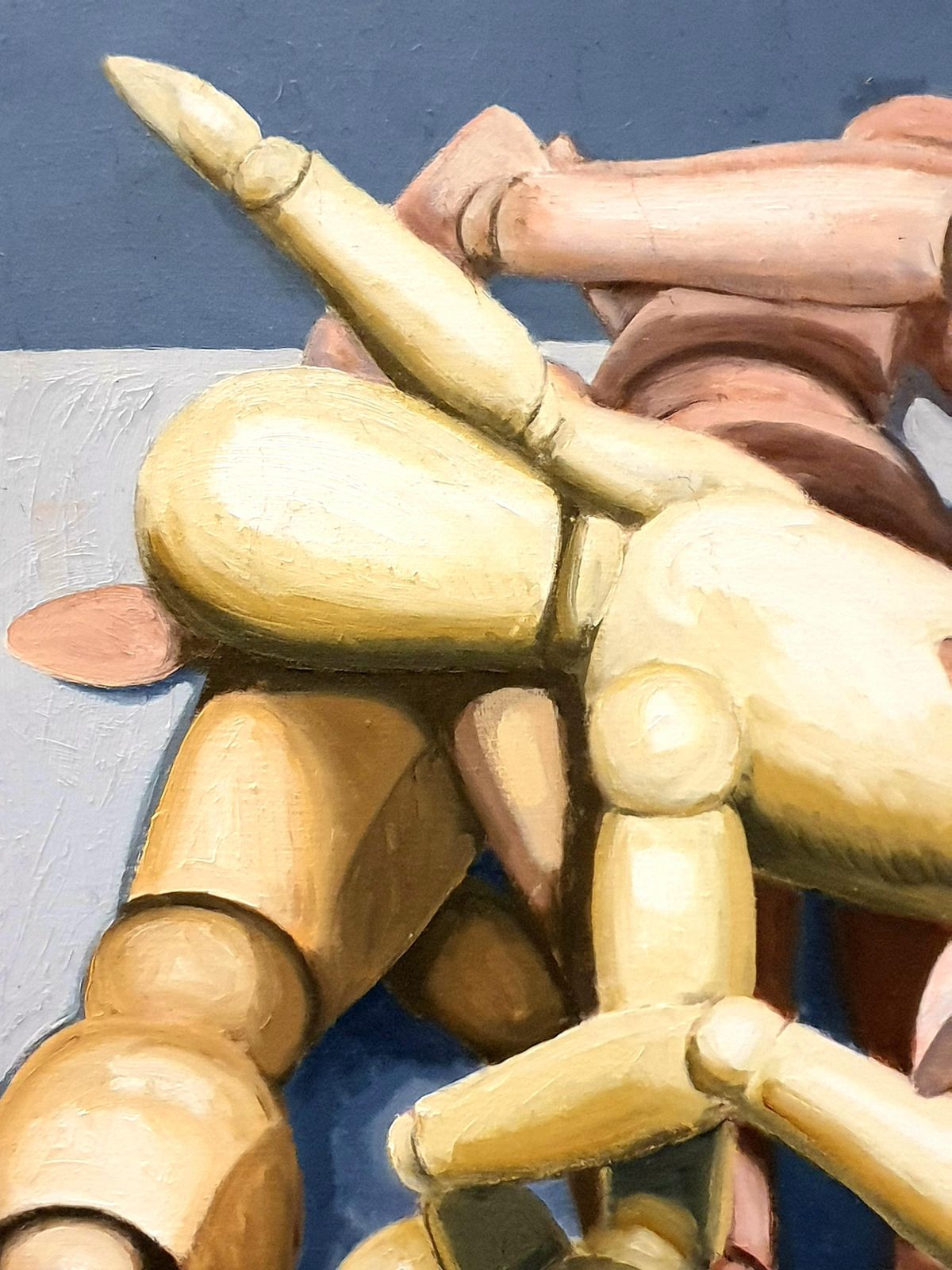 photo for sale Derek Carruthers Large Scale Abstract Geometric Oil On Canvas, Artist's Lay Figures