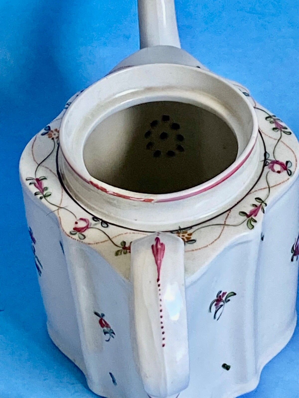 Early 19th Century New Hall Porcelain Floral Teapot photo 129.0