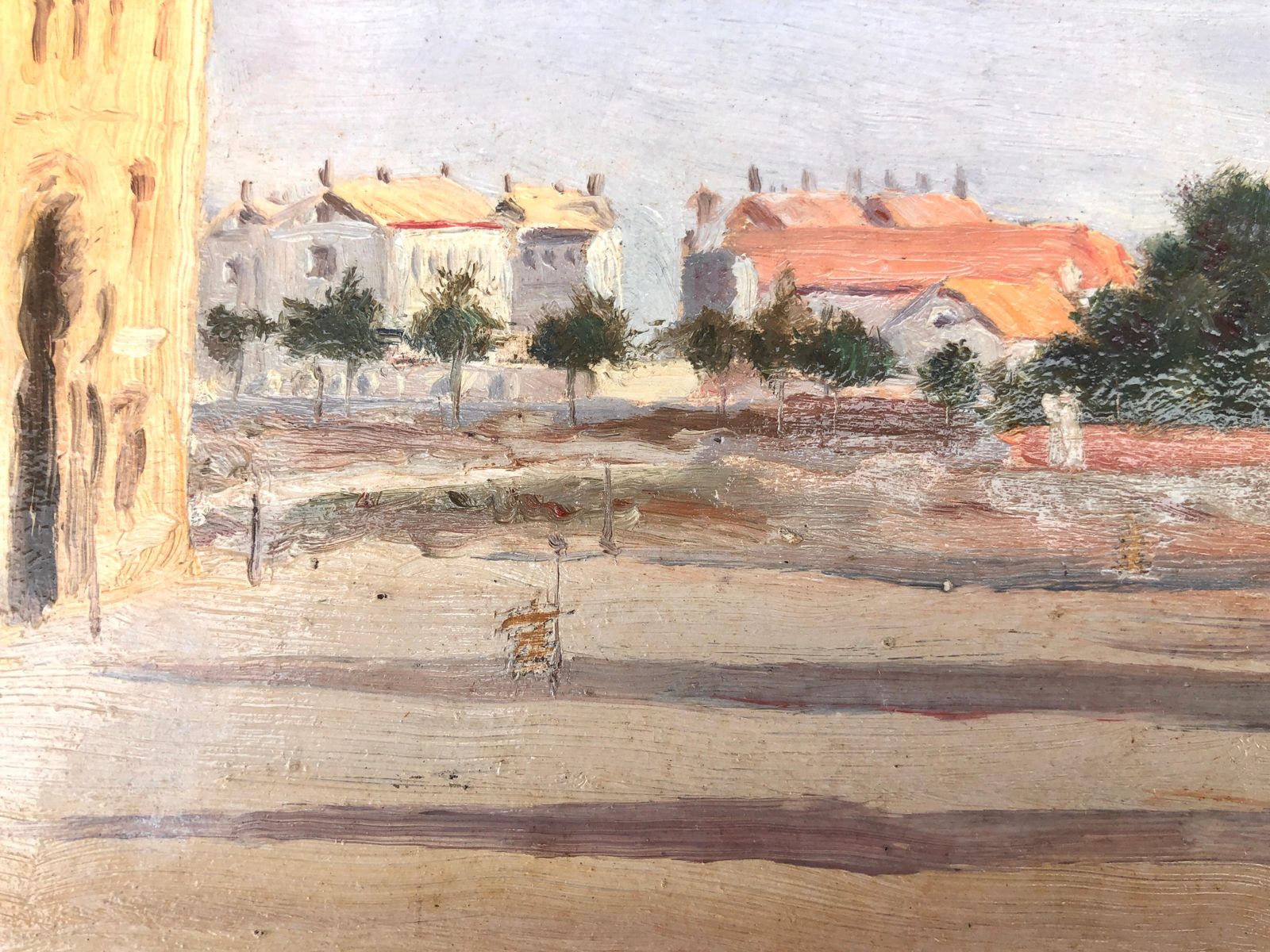 Manuel Isidor Valle Micolau Early 1920s Spanish Village Landscape Oil Painting Mediterranean Plein Air Art photo 400.0