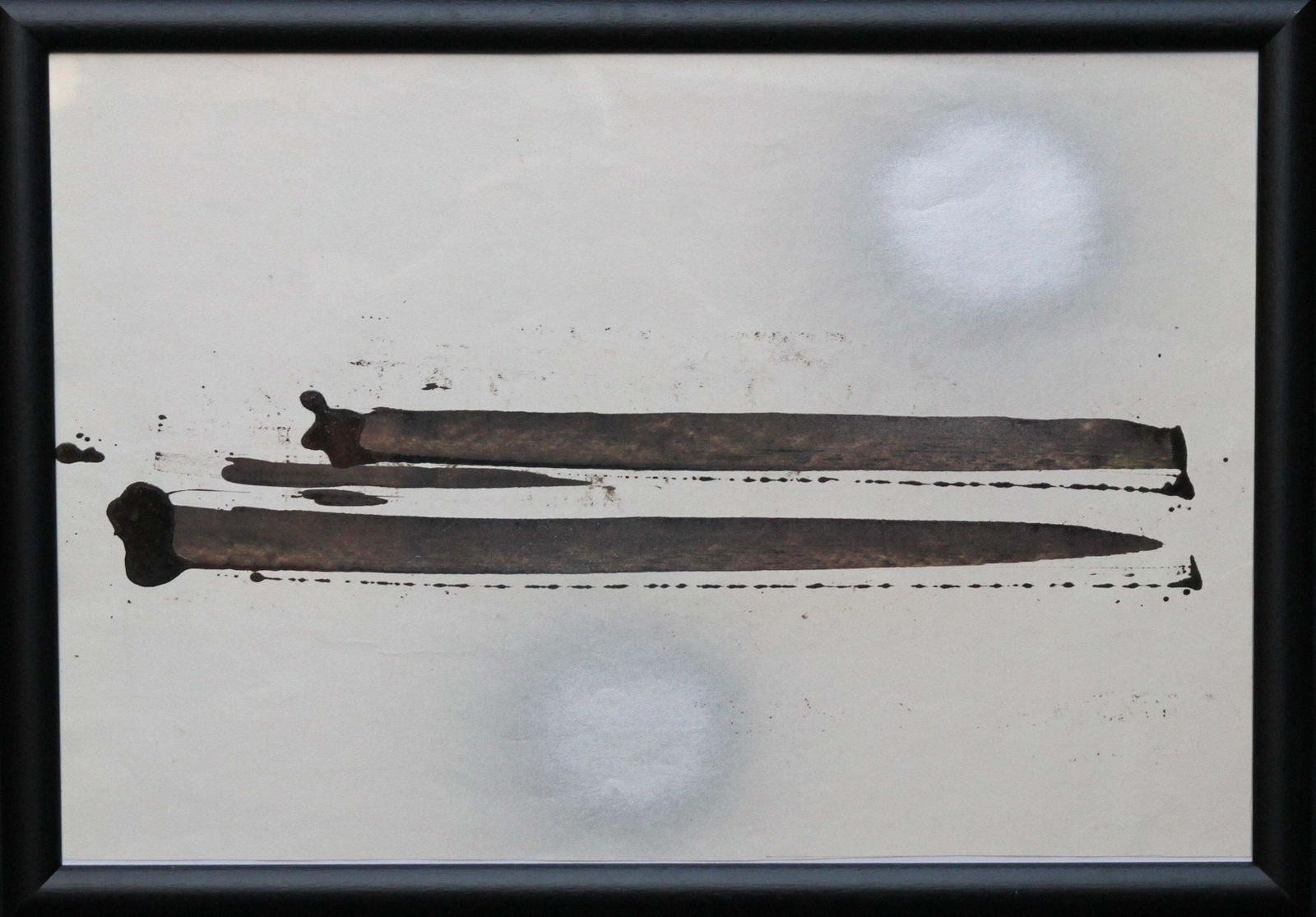 Denis Bowenabstract Expressionist   Original 60's Oil/Spray Paint On Paper S. African Art1962