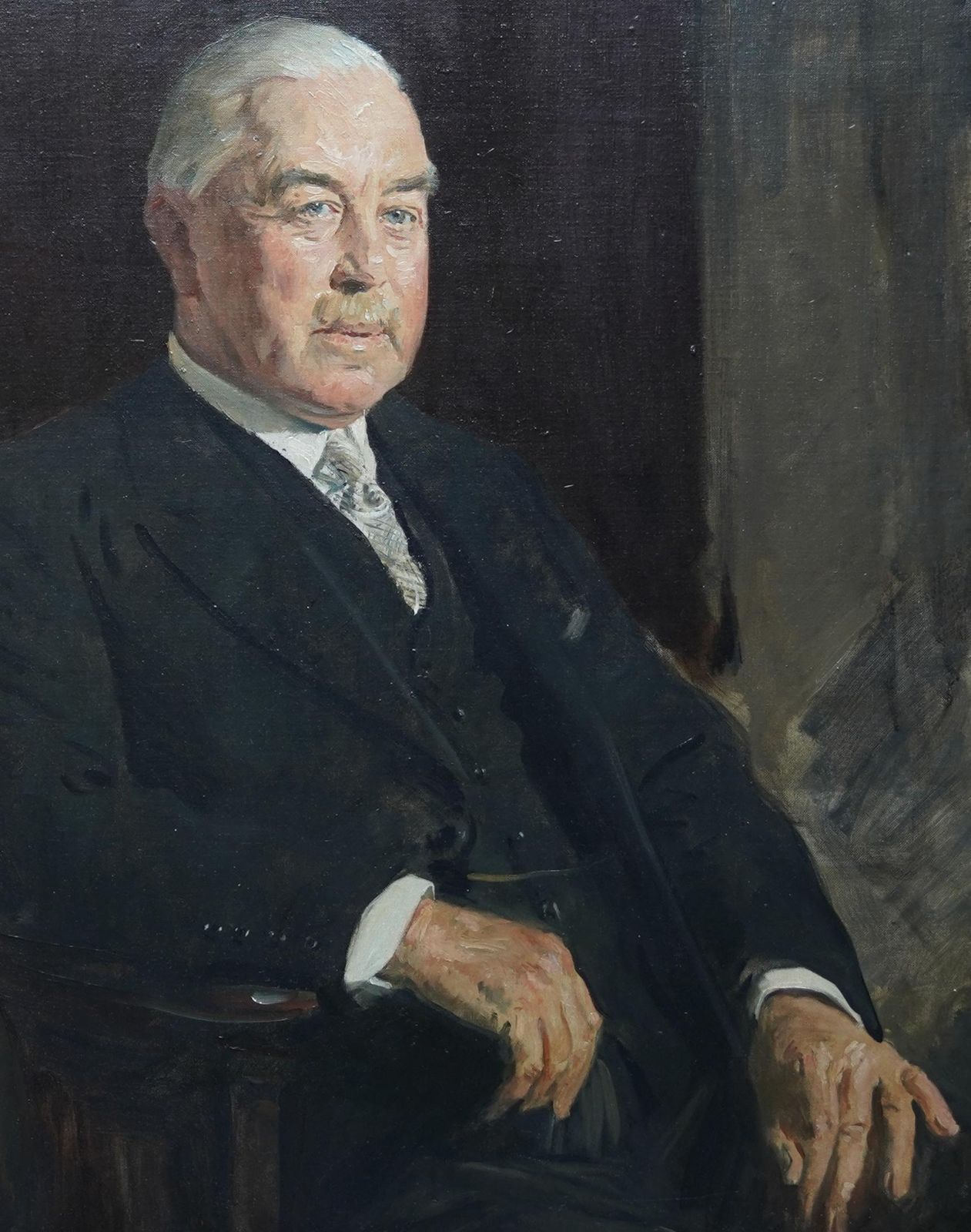 Reginald Grenville Evesportrait Of A Gentleman   British 30's Art Slade School Artist Oil Painting  1939 photo for sale