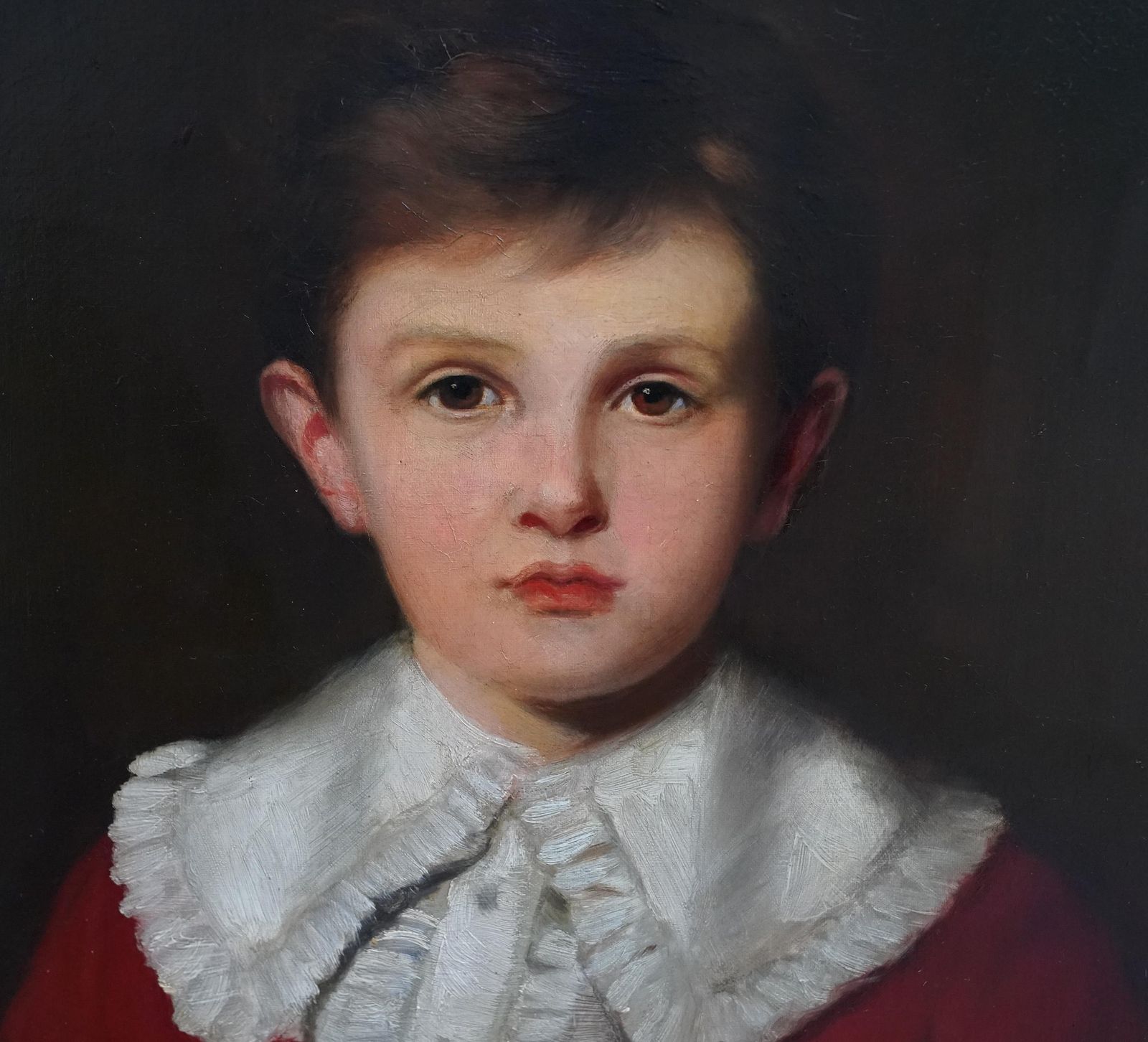 Gilbert Baldryportrait Of A Young Boy In Red Coat   British Victorian 1892 Art Oil Painting1892 photo 2652.0