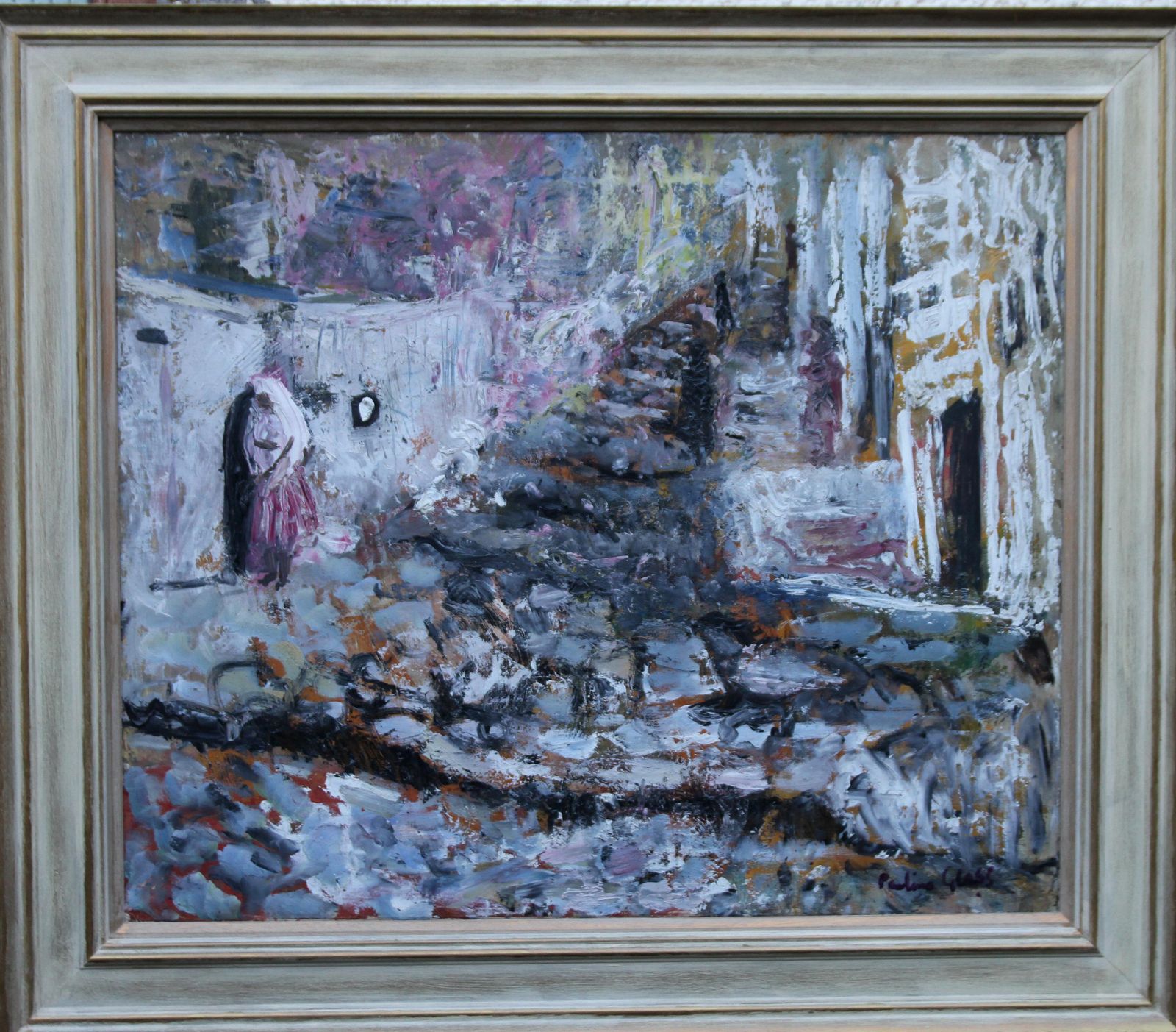 photo for sale Pauline Glassspanish Wedding   British Art  1950's Oil Painting Bride Spanish Landscapecirca 1955