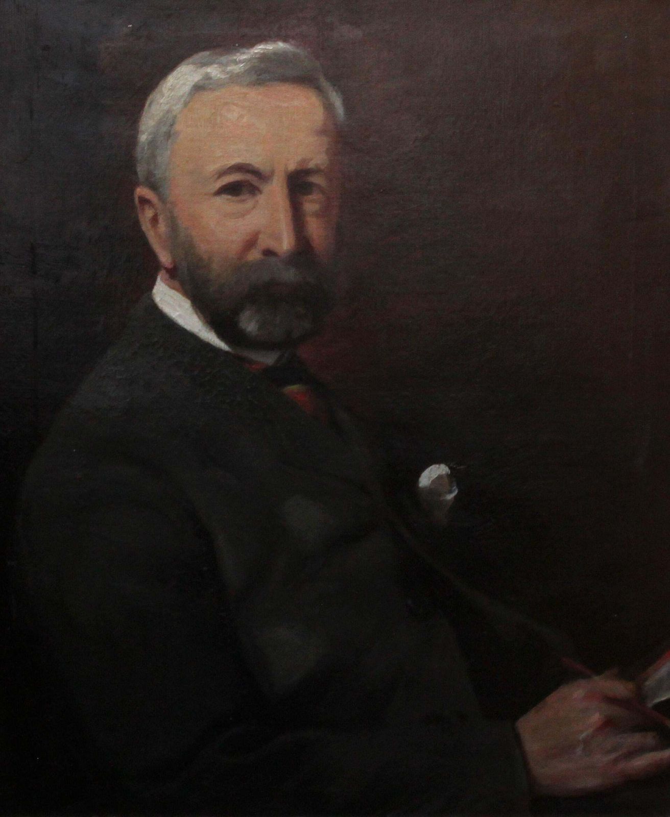 James Edward Barclayportrait Of William Willis   Royal Marines Major   19th Century Art Oil Paintingcirca 1880 photo furniture
