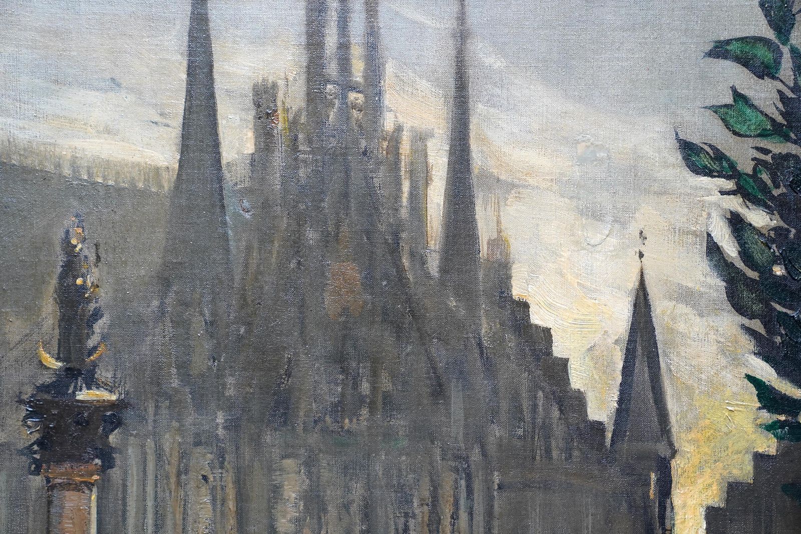 photo for sale Celebrations At Marienplatz, Munich French 1900 Art City Landscape Oil Paintingcirca 1900