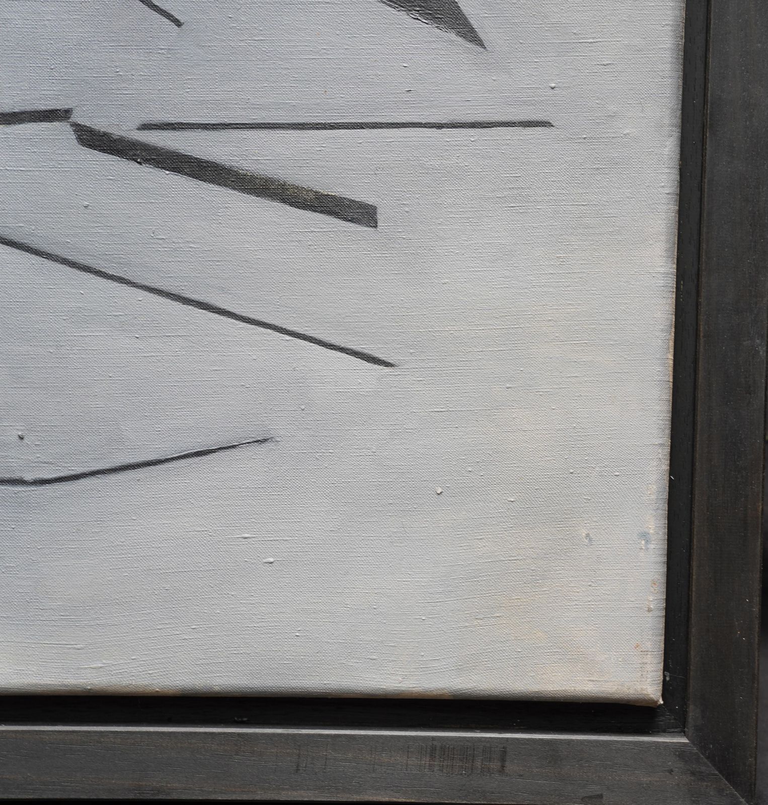 photo furniture Penelope Ellisblack On Grey Conceptual Abstract   British 60's Conceptual Art Oil Painting1963