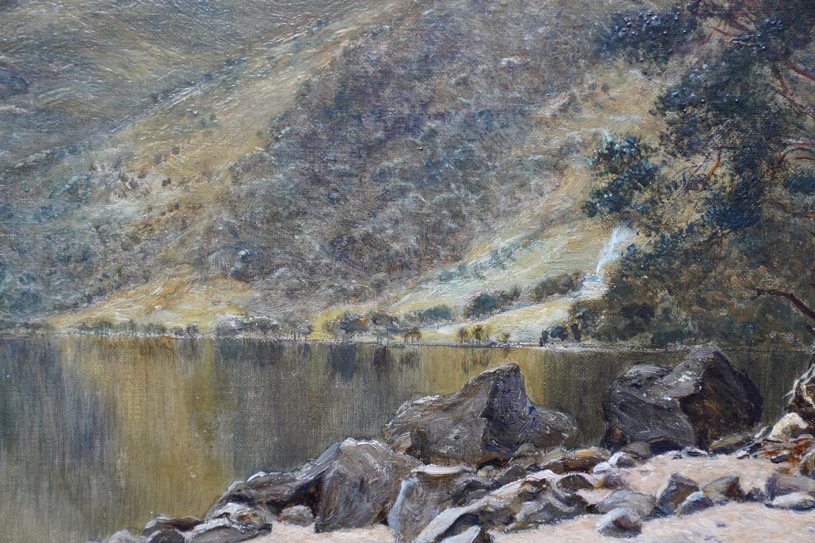 William Youngloch Eck, Scotland   Scottish Edwardian Art Landscape Oil Painting Circa 1908 photo vinterior