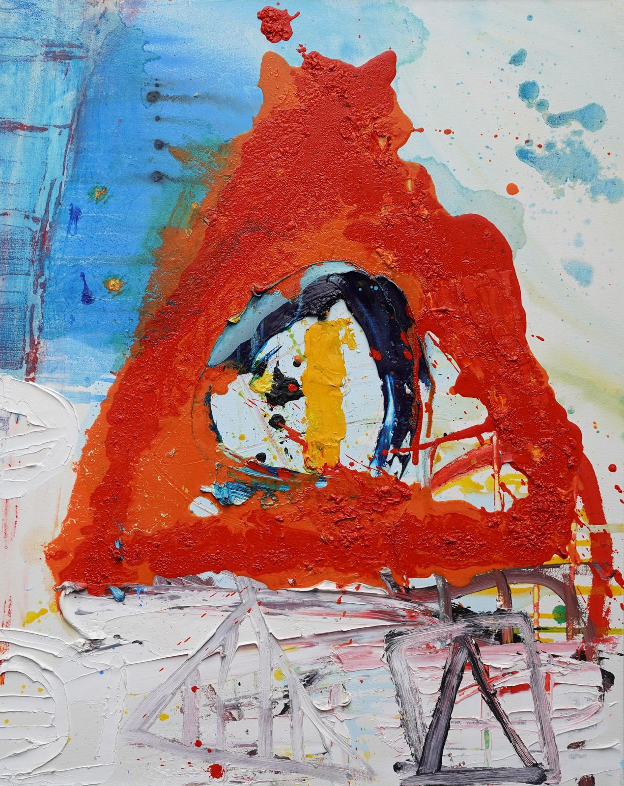 Iain Robertsonsunset   Scottish Abstract Expressionist Contemporary Art Oil Painting Cornwall2006 photo furniture