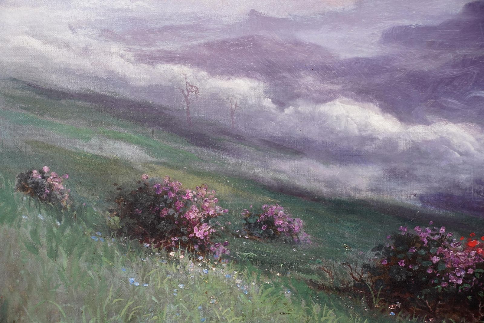 Arthur Severnlandscape With Distant Mountains   British Victorian Art Landscape Oil Painting 1899 photo vinterior