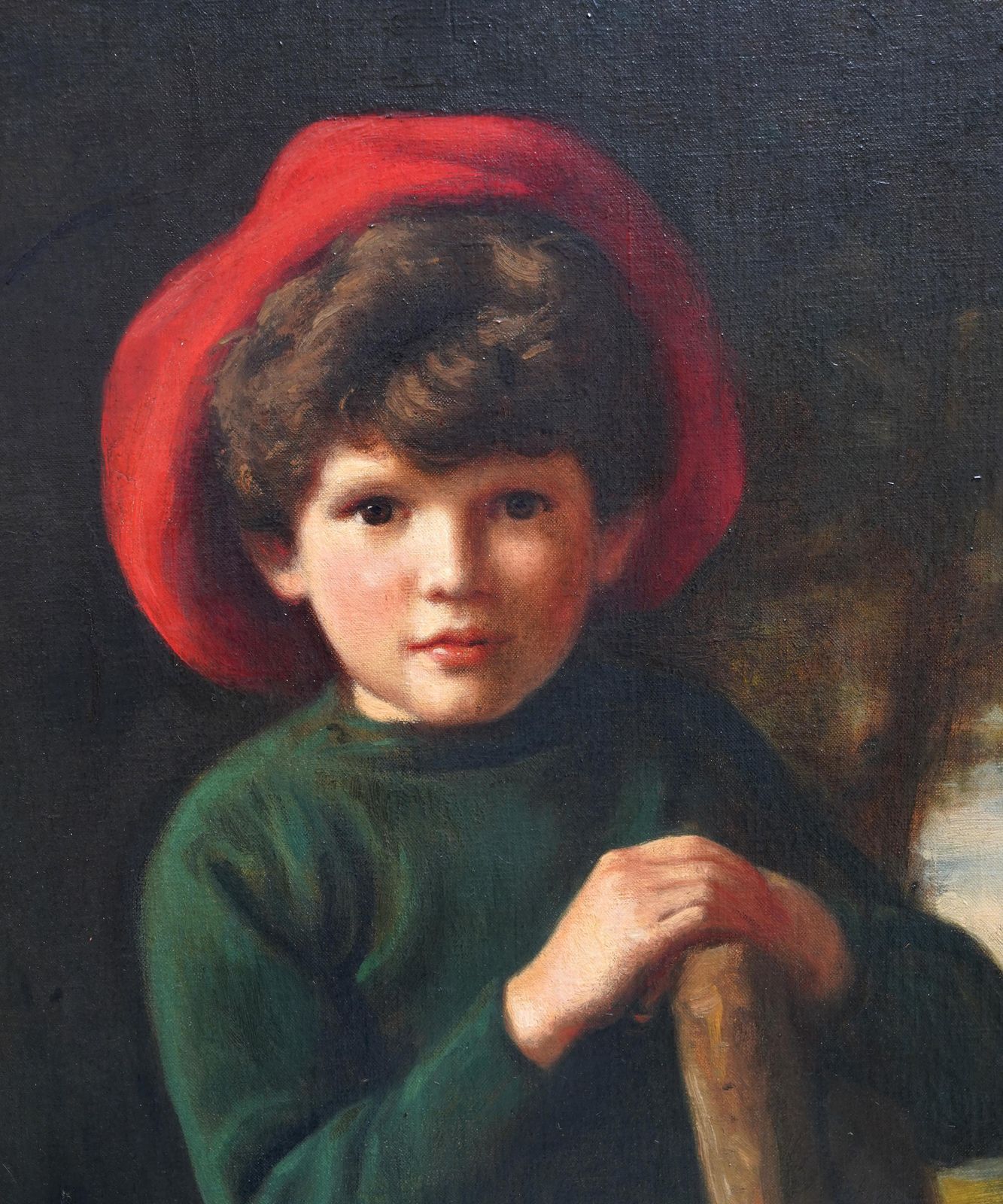 Edward Francis Wellsportrait Of Brian De Lolme Bullock   British Edwardian Art Oil Painting1908 photo vinterior