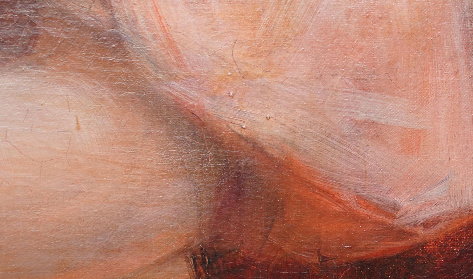 photo furniture Georges Van Den Bosportrait Of A Young Girl In Peach Dress   Edwardian Art Oil Paintingcirca 1905