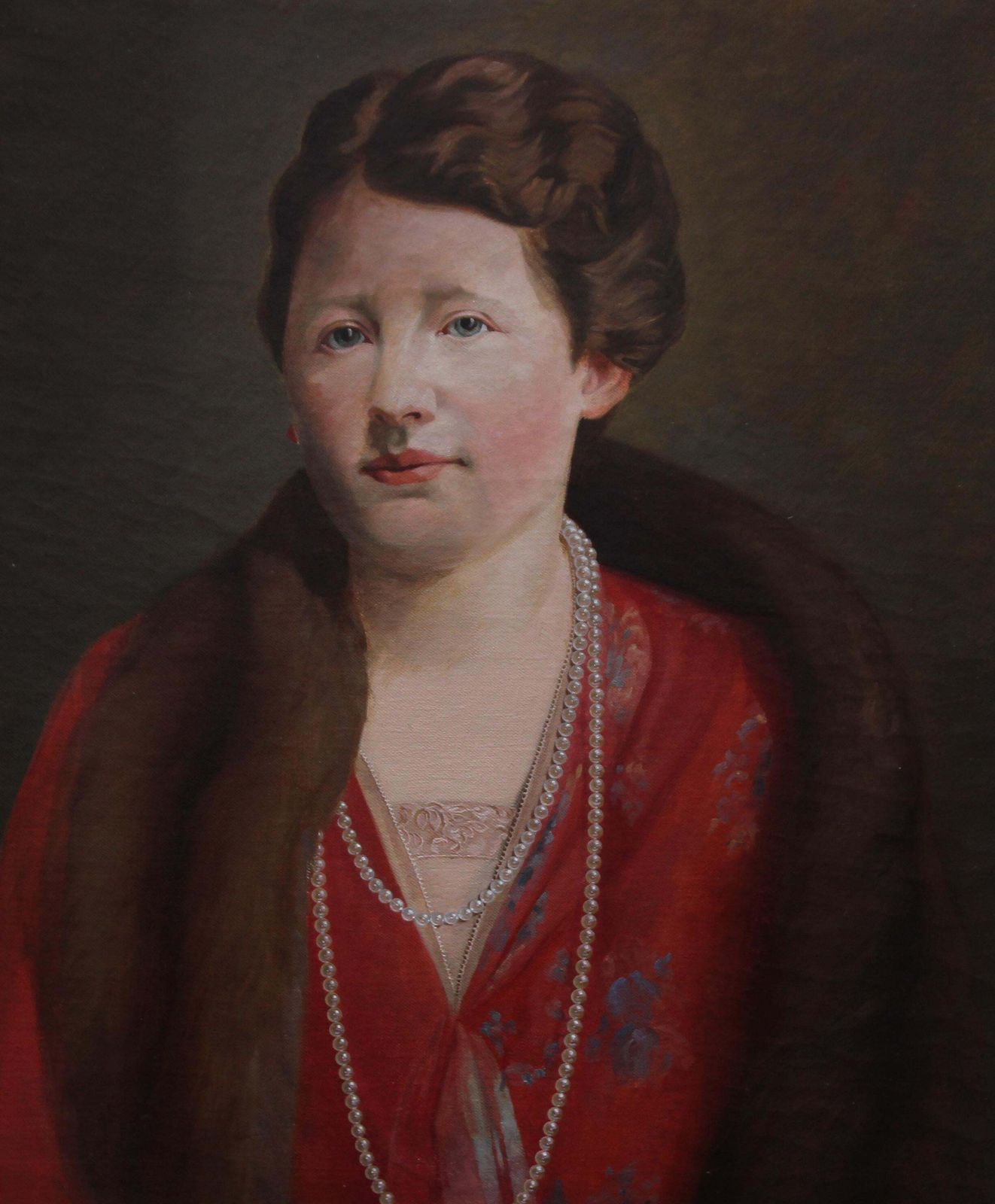 James Robert Granville Exleyportrait Of Elizabeth Exley   British Art Deco 1930's  Portrait Oil Paintingcirca 1935 photo for sale