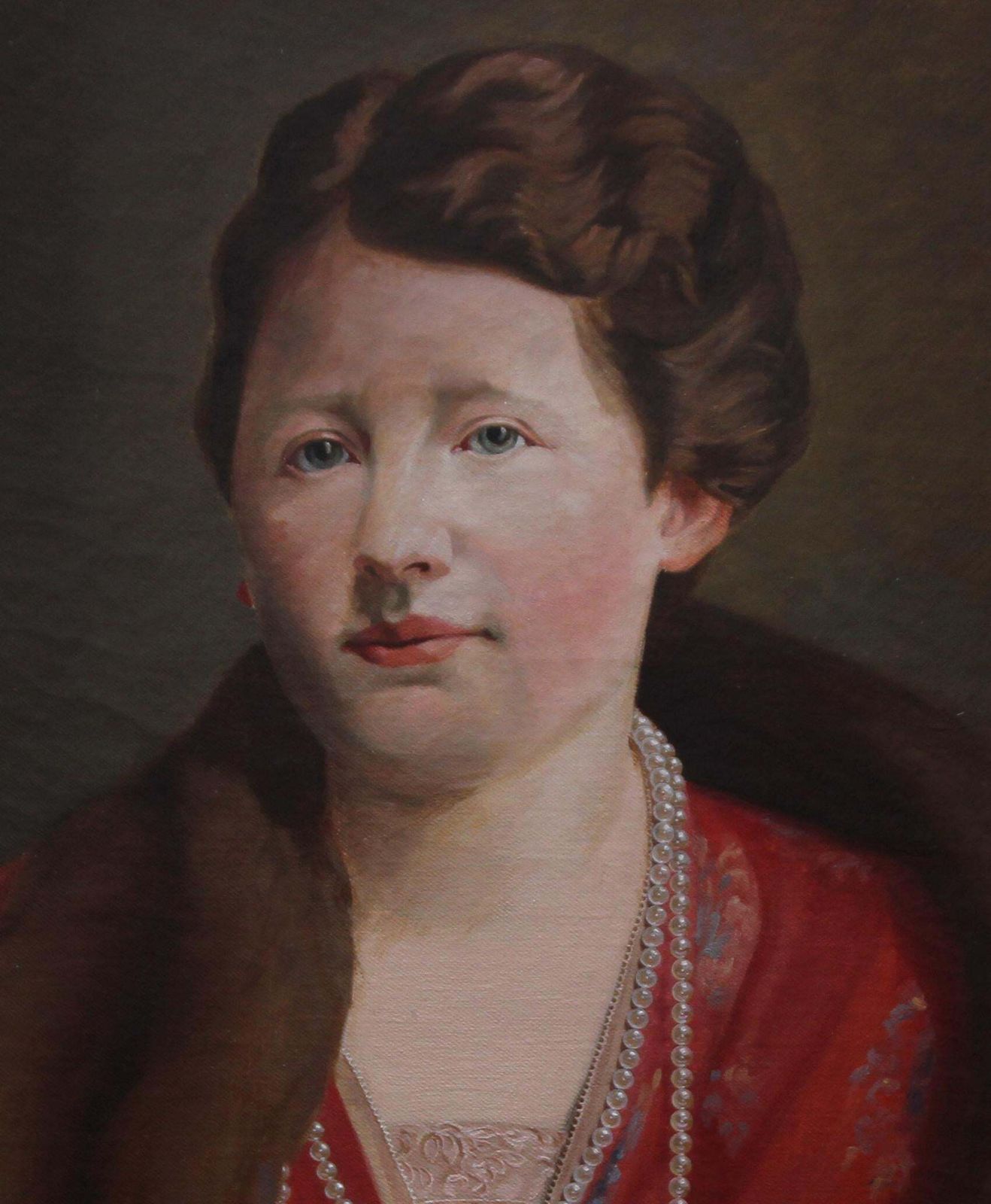 James Robert Granville Exleyportrait Of Elizabeth Exley   British Art Deco 1930's  Portrait Oil Paintingcirca 1935 photo Art