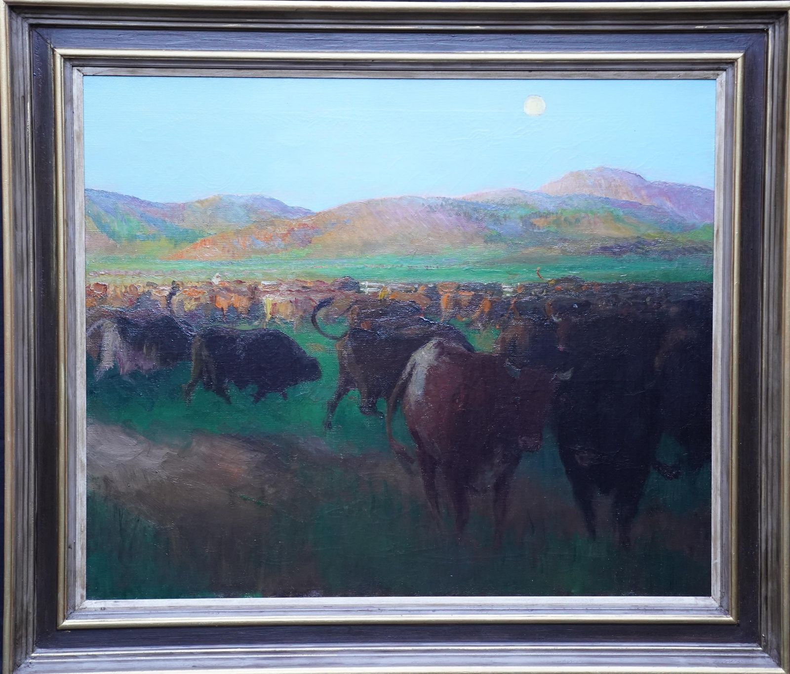 4693.0 Gerald Spencer Prysecattle In A Landscape North Africa   British 20s Post Impressionist Oil Paintingcirca 1925 photo