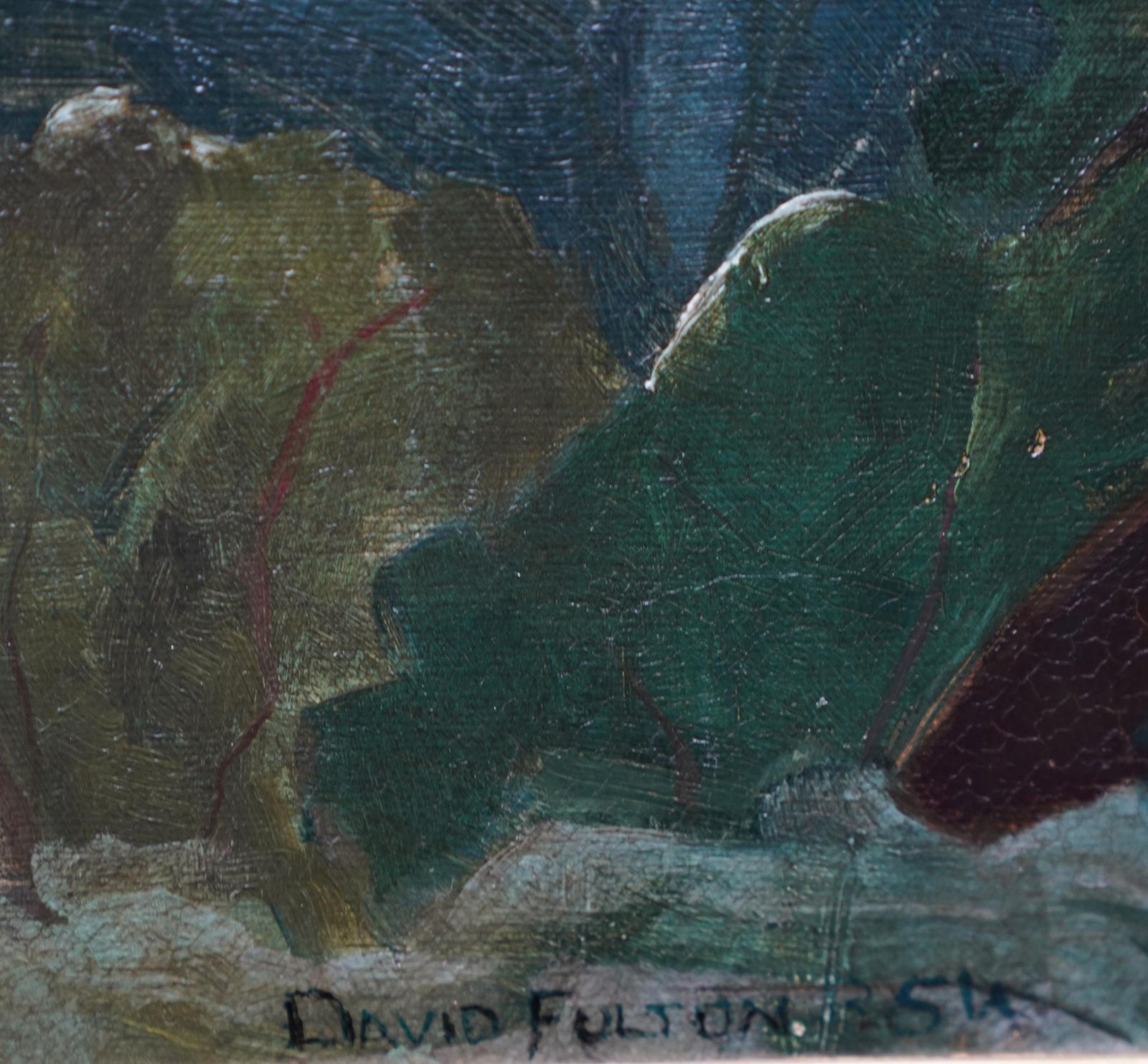 photo for sale David Fultoncity Garden With Windmill Beyond   Scottish 19th Century Landscape Oil Paintingcirca 1890