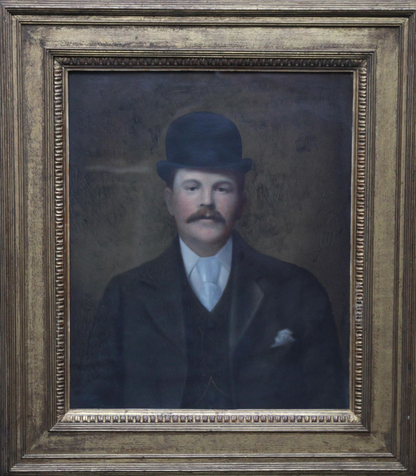 Unknownportrait Of A Gentleman In A Bowler Hat   British Late 19th Century Artcirca 1880