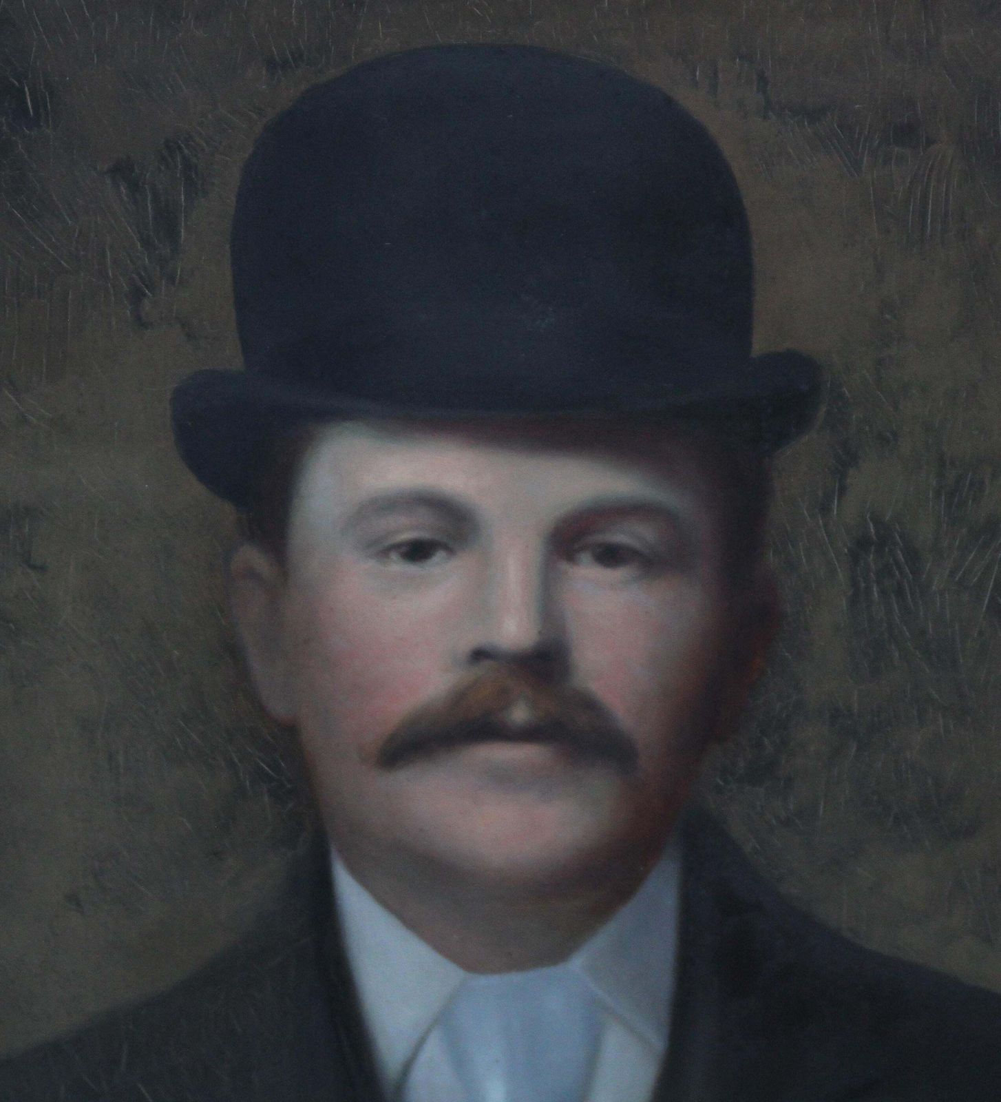 Unknownportrait Of A Gentleman In A Bowler Hat   British Late 19th Century Artcirca 1880 photo 4591.0
