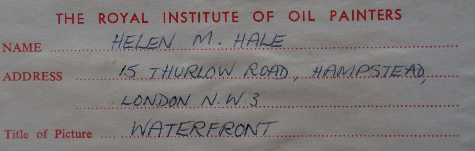 Art Helen Halewaterfront   British 1960's Art Abstract Expressionist Exhibited Oil Paintingcirca 1960 photo