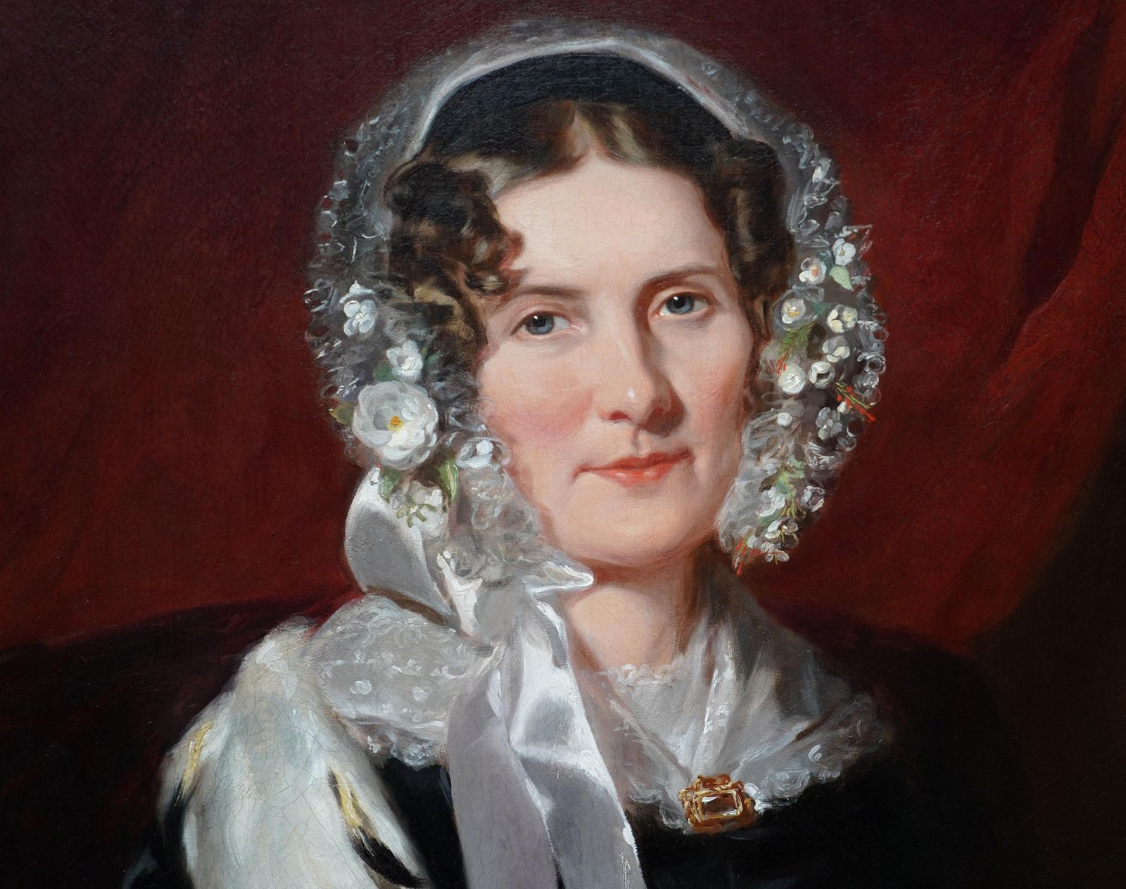 Martin Archer Shee (Circle)portrait Of Lady In Ermine Stole   British 19th Century Art Female Oil Paintingcirca 1845 photo 5611.0