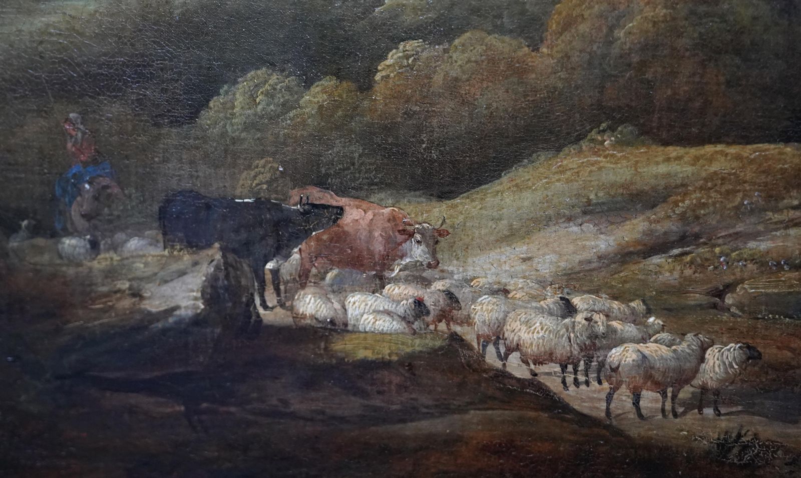 Henry Jutsum Cattle And Drover In A Landscape   British Victorian Art Landscape Oil Paintingcirca 1850 photo buy
