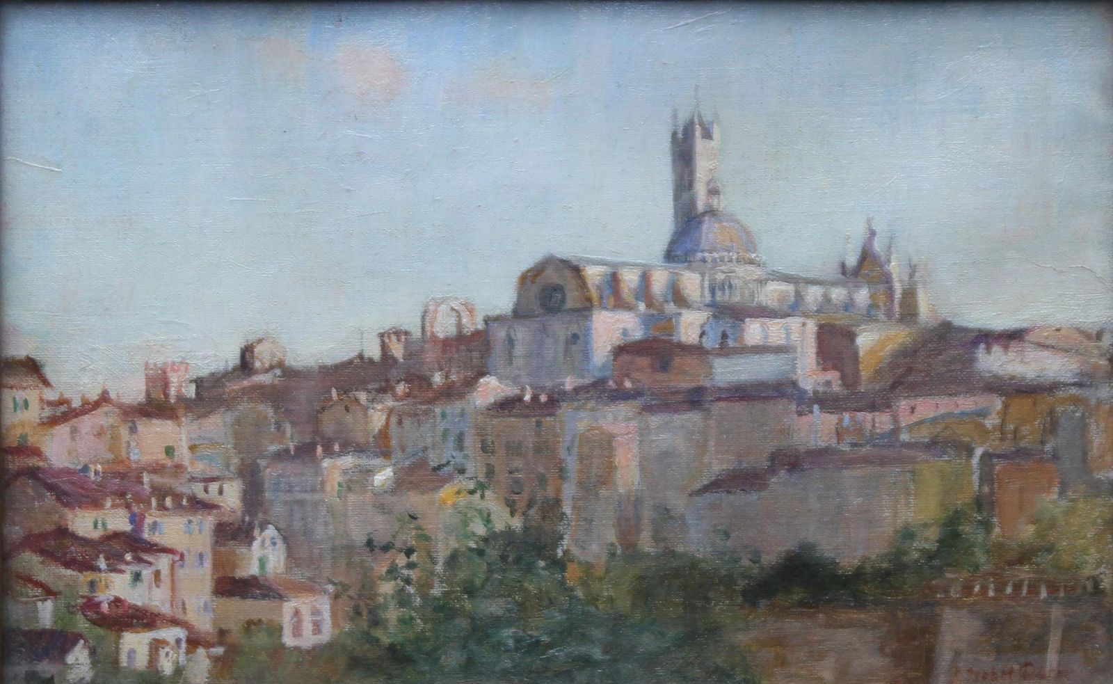 photo furniture Susan Isabel Dacresiena Italy   19thc British Impressionist Oil Painting Cityscape Female Artistcirca 1875