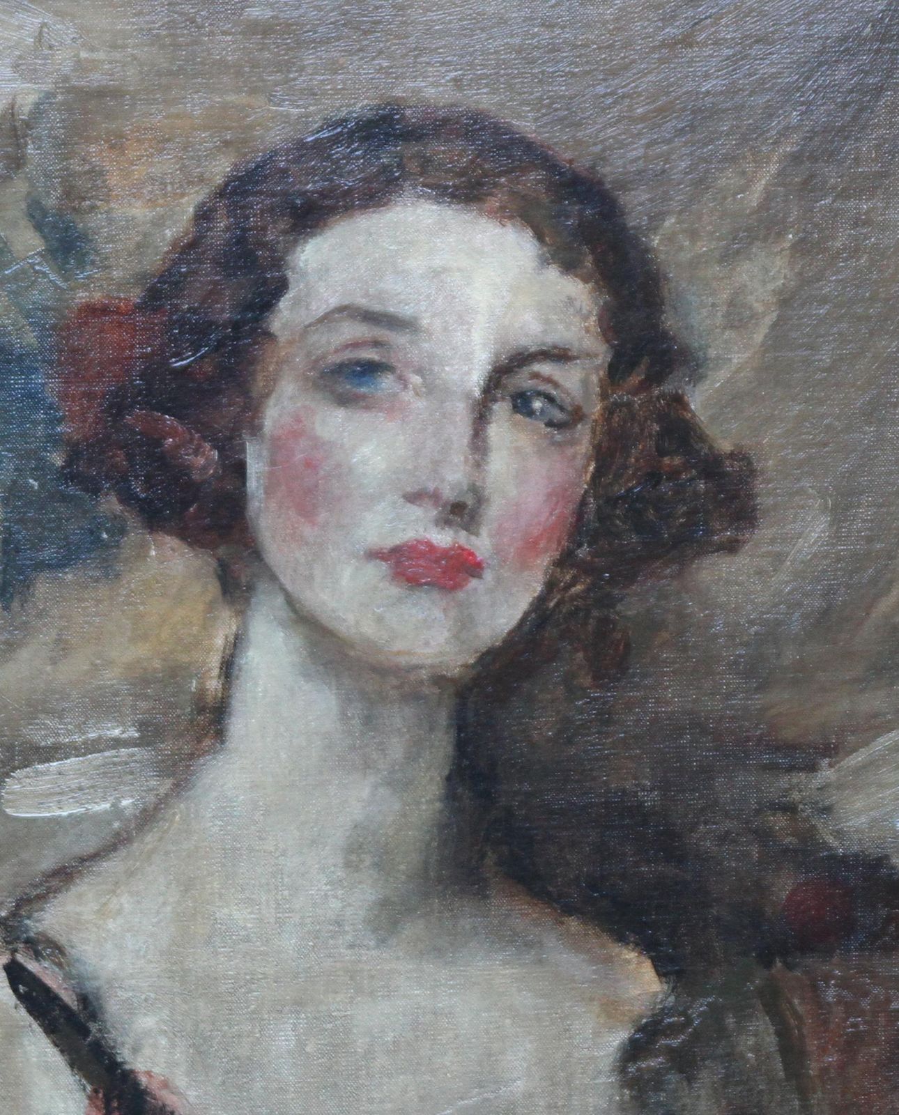 James Jebusa Shannonportrait Of A Young Woman   British Edwardian Art Female Portrait Oil Paintingcirca 1905 photo Art