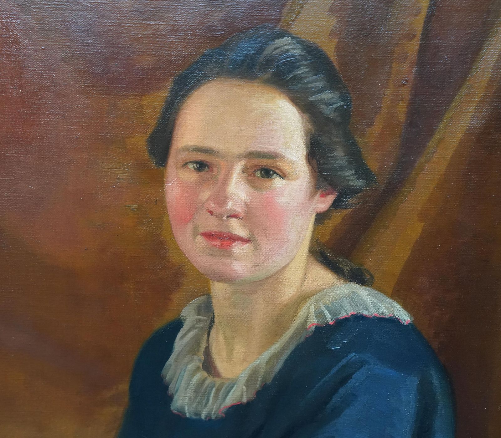 James P. Barracloughportrait Of A Young Woman With Book   British Art Deco 20s Portrait Oil Paintingcirca 1923 photo 5611.0