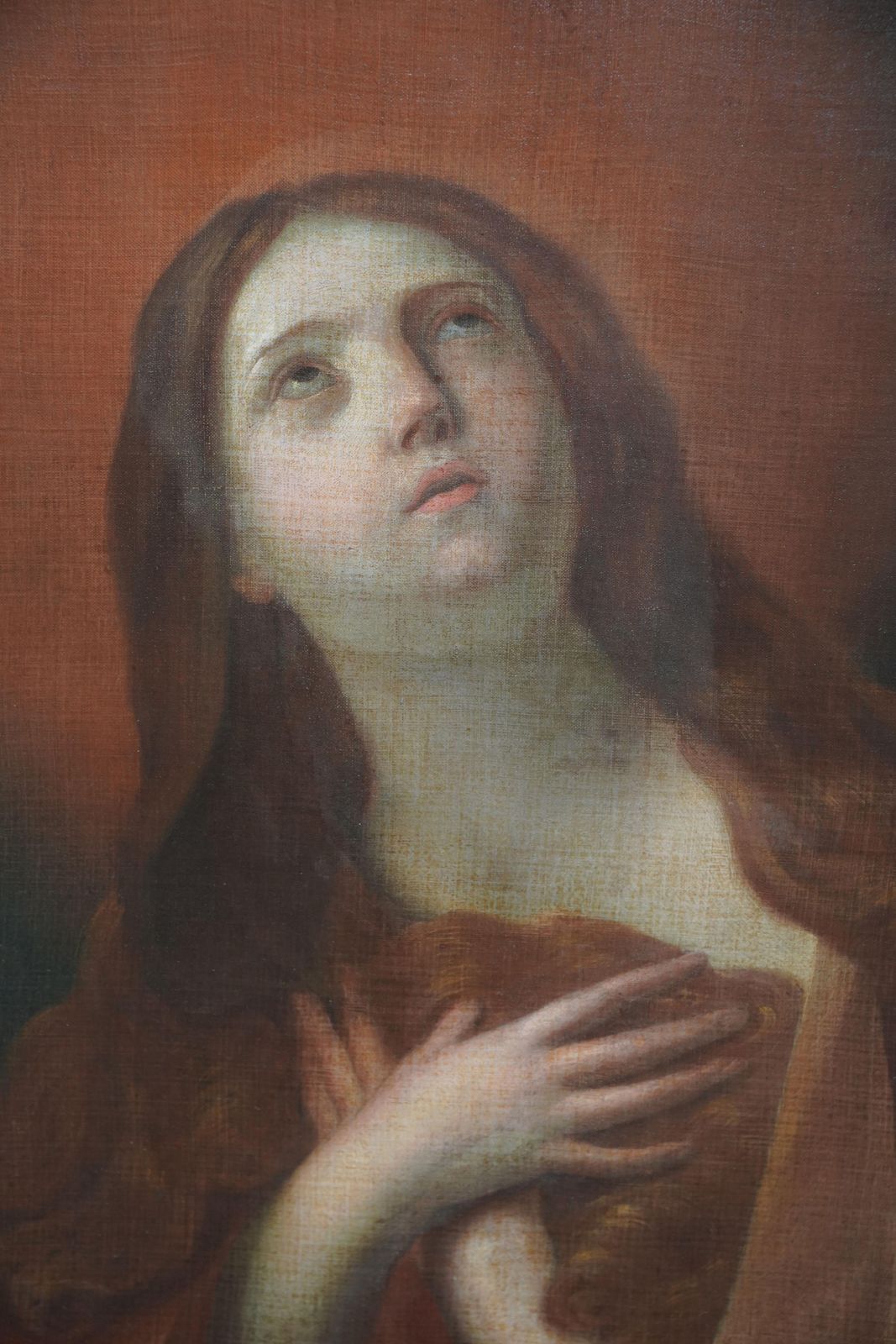 The Penitent Mary Magdalene   Old Master Religious Art Portrait Oil Painting17th Century photo for sale