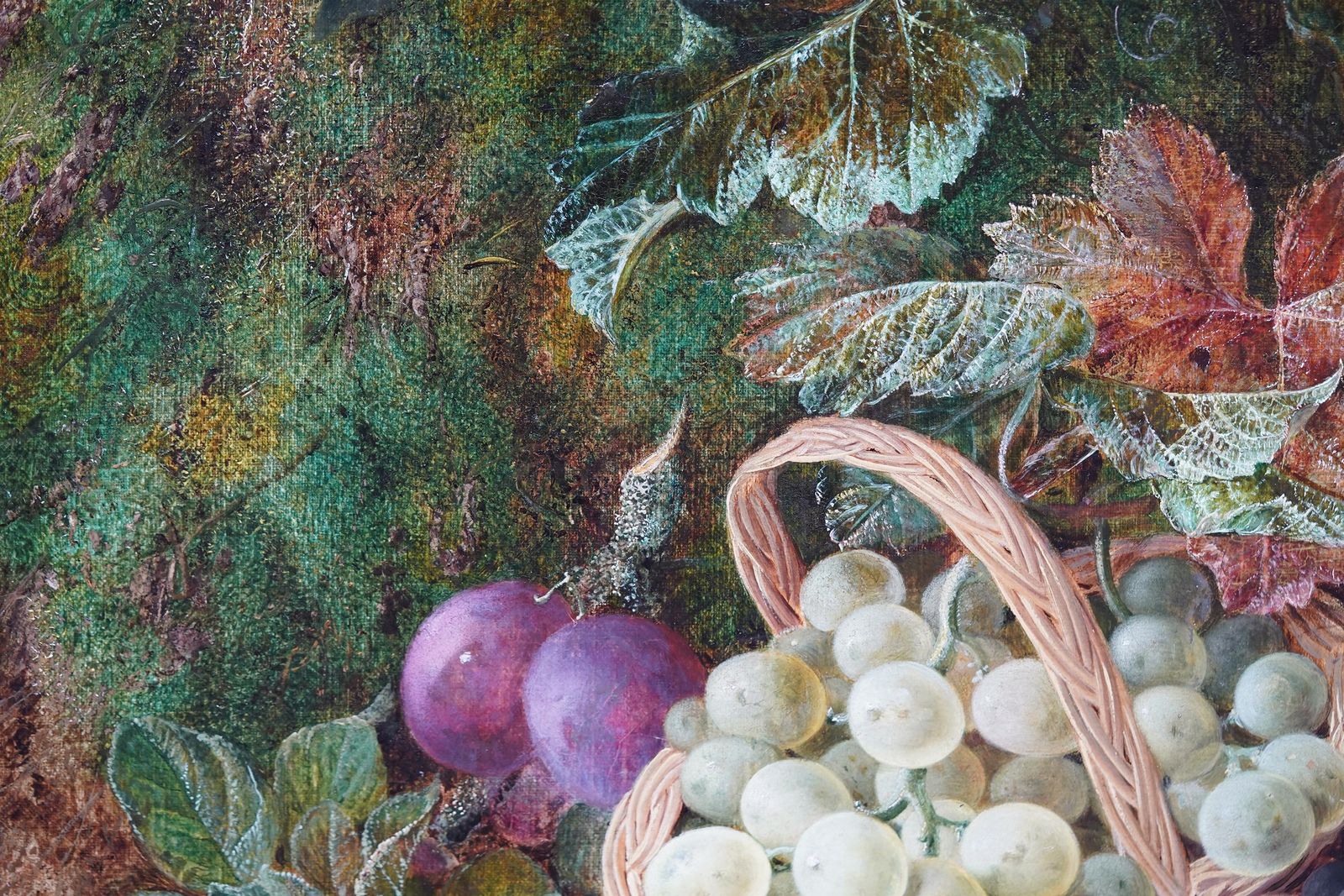 George Clarestill Life Of Fruit   British 19th Century Victorian Art Oil Painting Still Lifecirca 1870 photo Art