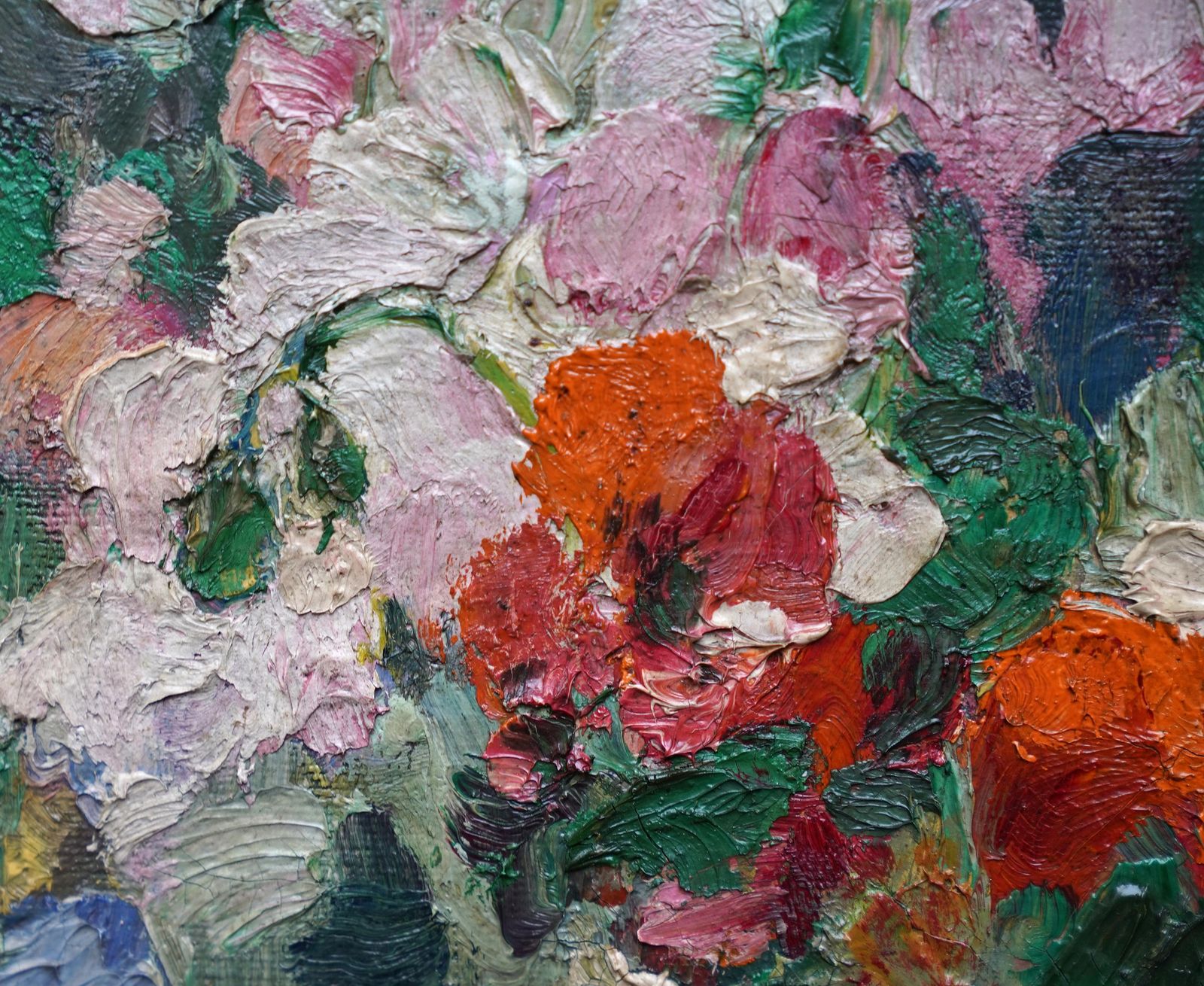 Art Gerald Spencer Prysesweet Pea Flowers   British 1930's Art Floral Still Life Oil Paintingcirca 1930 photo