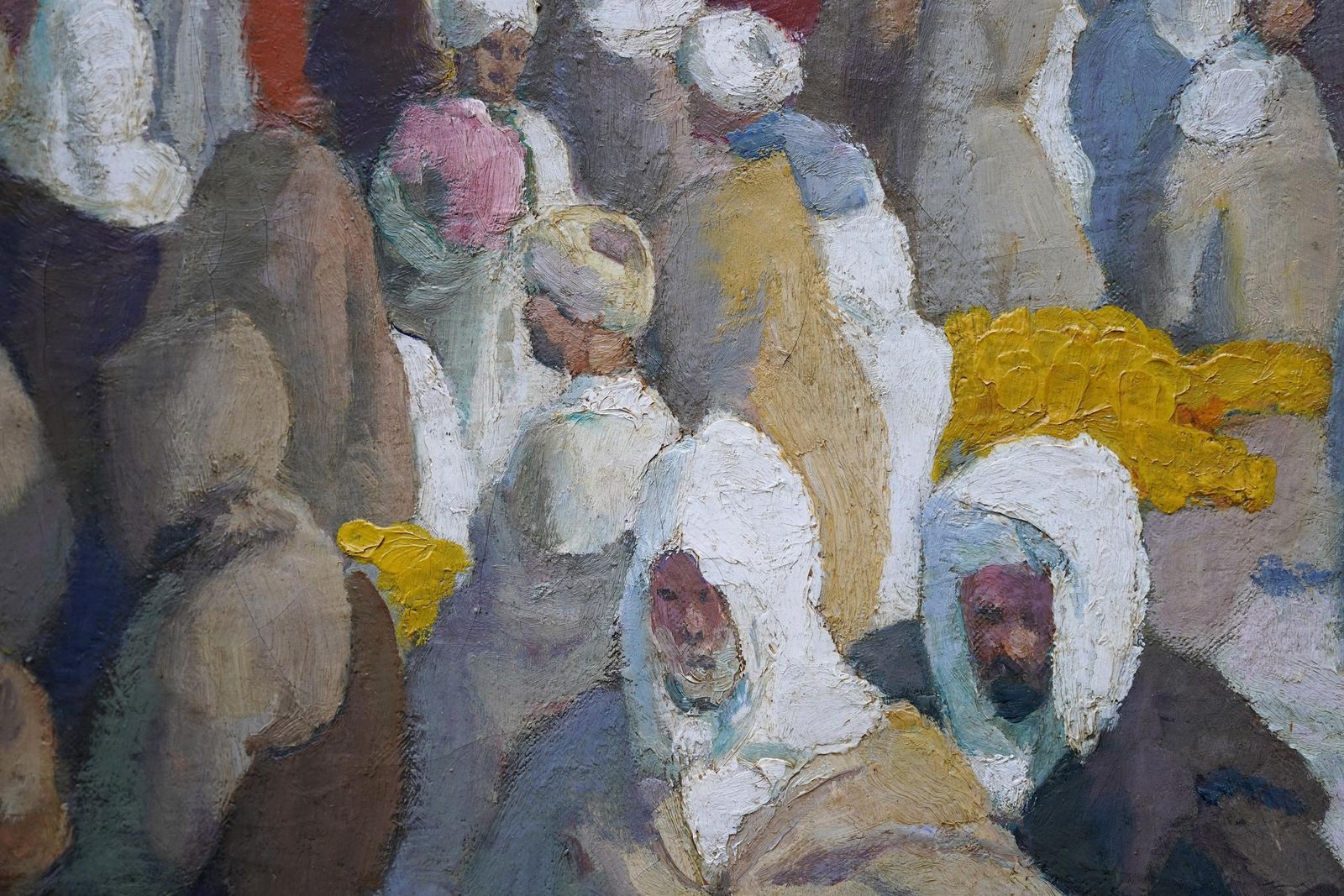 Gerald Spencer Prysetangiers Lemon Market   British 1920's Oriental Figural Art Oil Painting Circa 1925 photo Art