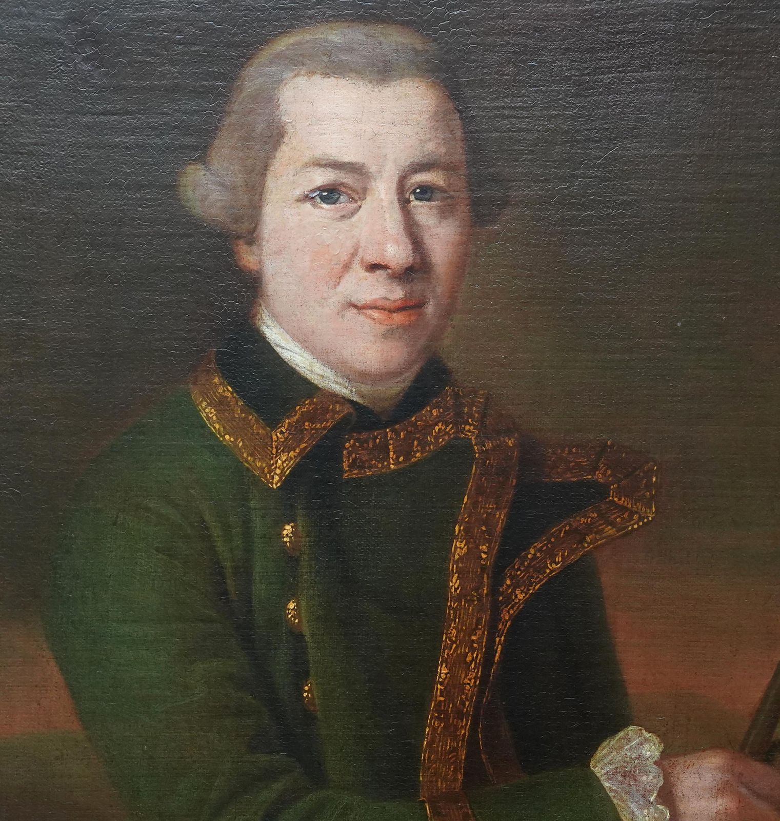 Francis Cotesportrait Of A Gentleman In Green Coat  British 18thc Art Old Master Oil Paintingcirca 1760 photo Art