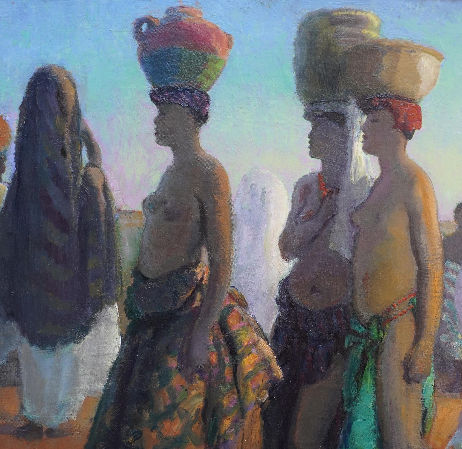 Gerald Spencer Pryseportrait Of Water Bearers, Africa   British 1920's Orientalist Art Oil Paintingcirca 1925 photo 6937.0