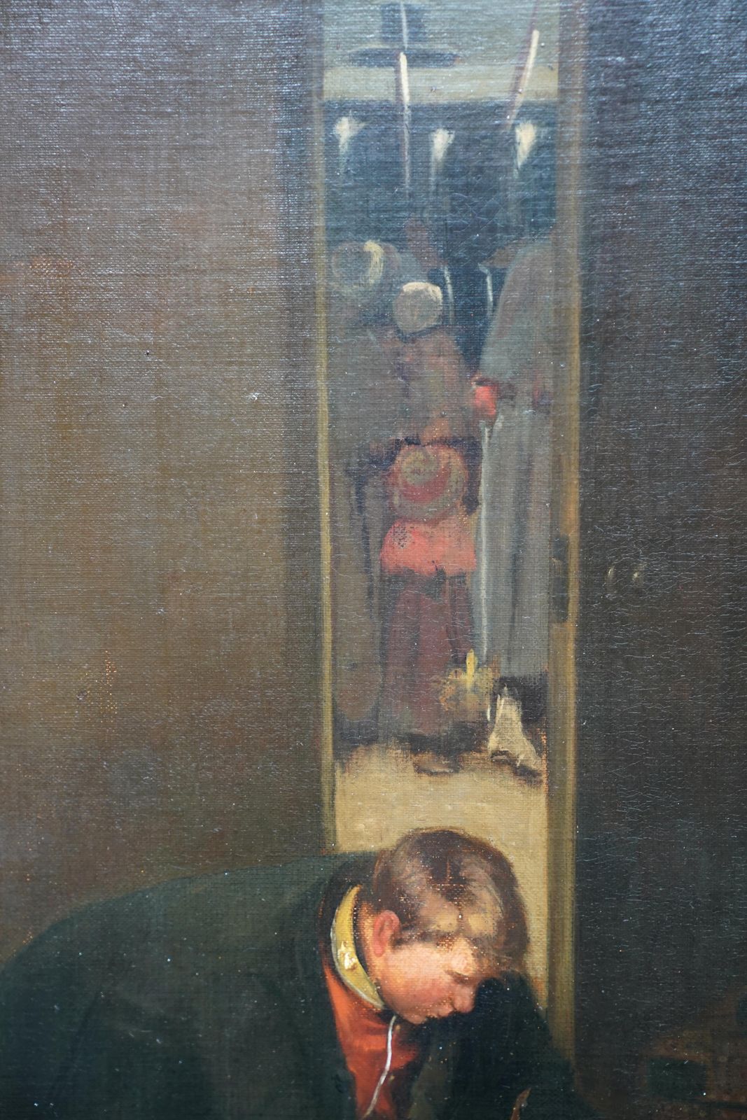 photo for sale Robert Gemmell Hutchisonthe Soldier's Farewell   Scottish Victorian Art Interior Portrait Oil Paintingcirca 1890