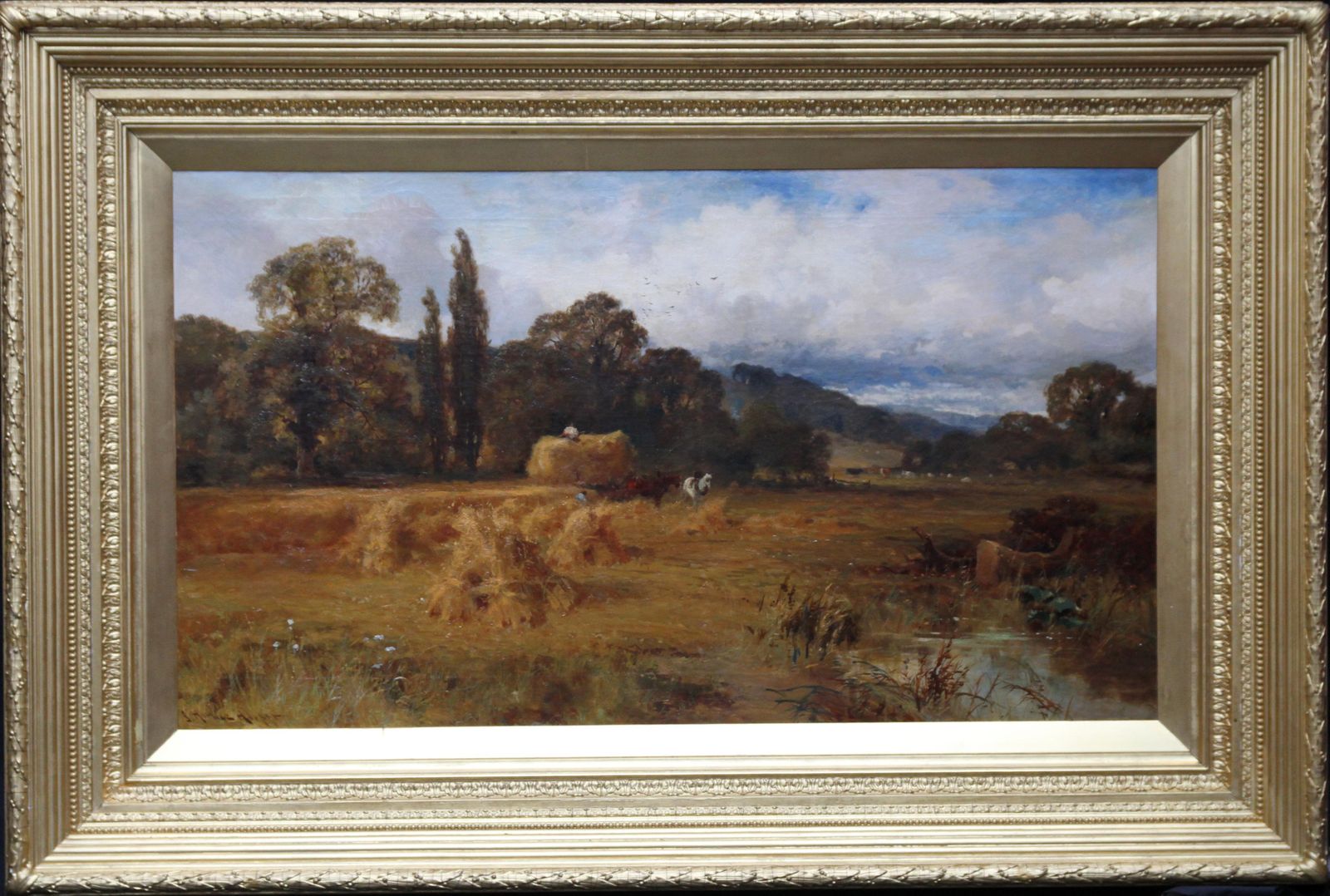 photo for sale John Horace Hooperharvest Time In Yorkshire   British Art 19th Century Landscape Oil Paintingcirca 1880