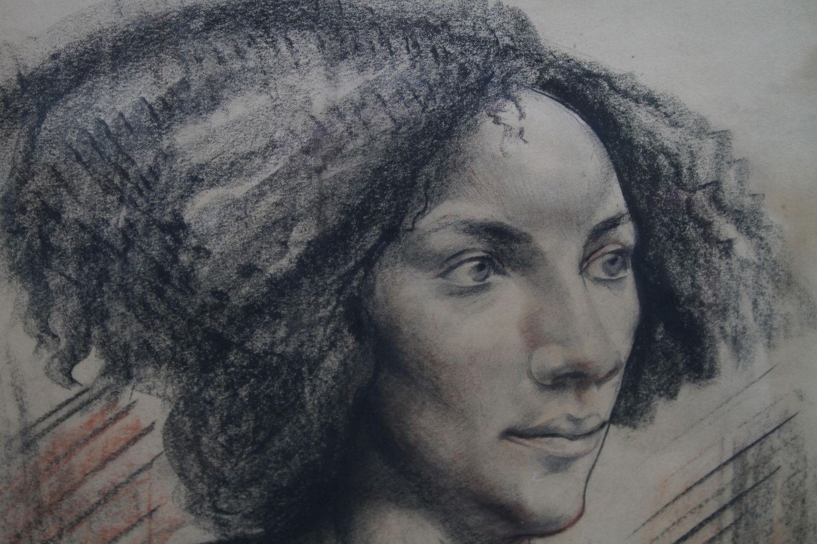 Edward Bainbridge Copnallportrait Of A Lady   British Art Post Impressionist 40s Drawing Female Portrait Circa 1940 photo 4285.0