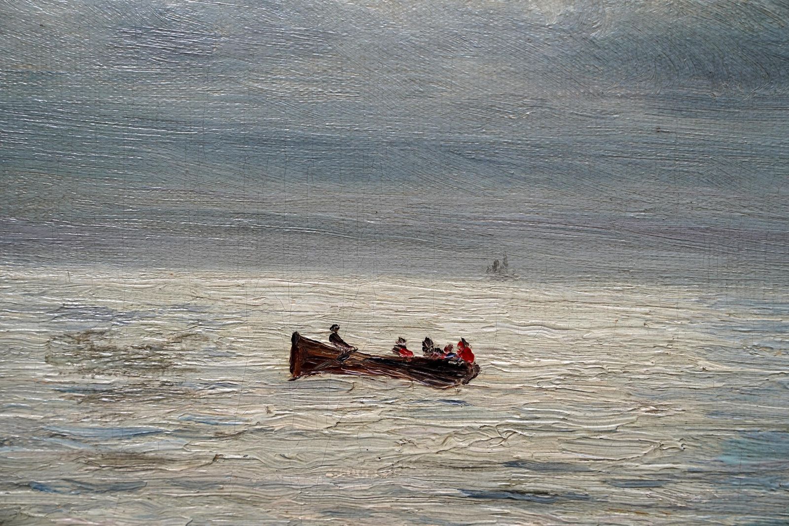 Joseph Hendersonseascape With Boats Storm Coming   Scottish 19thc Exh Impressionist Oil Painting1876 photo 6937.0