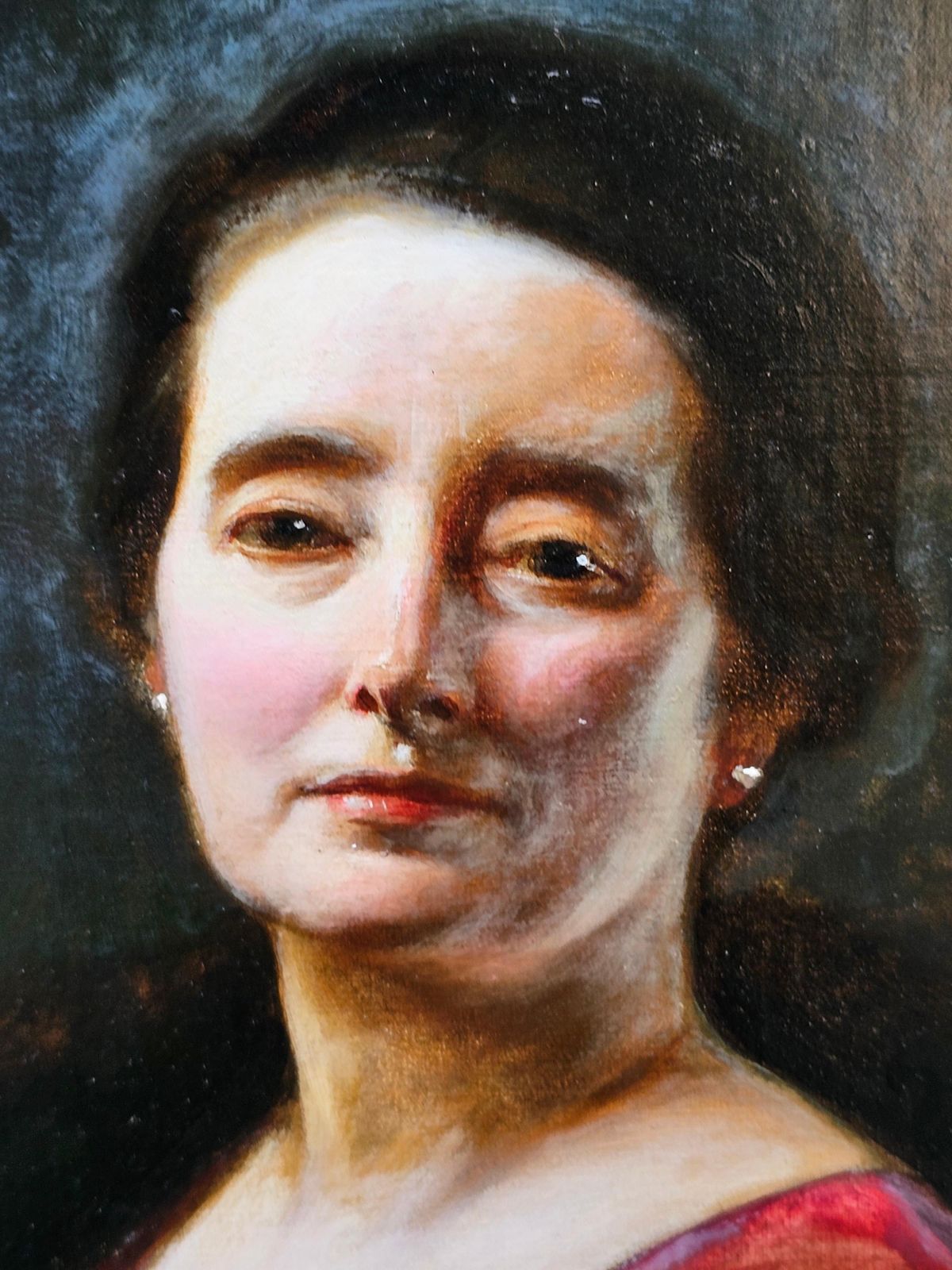 Portrait Of An Edwardian Lady   British American Art Portrait Oil Paintingcirca 1910 photo vinterior