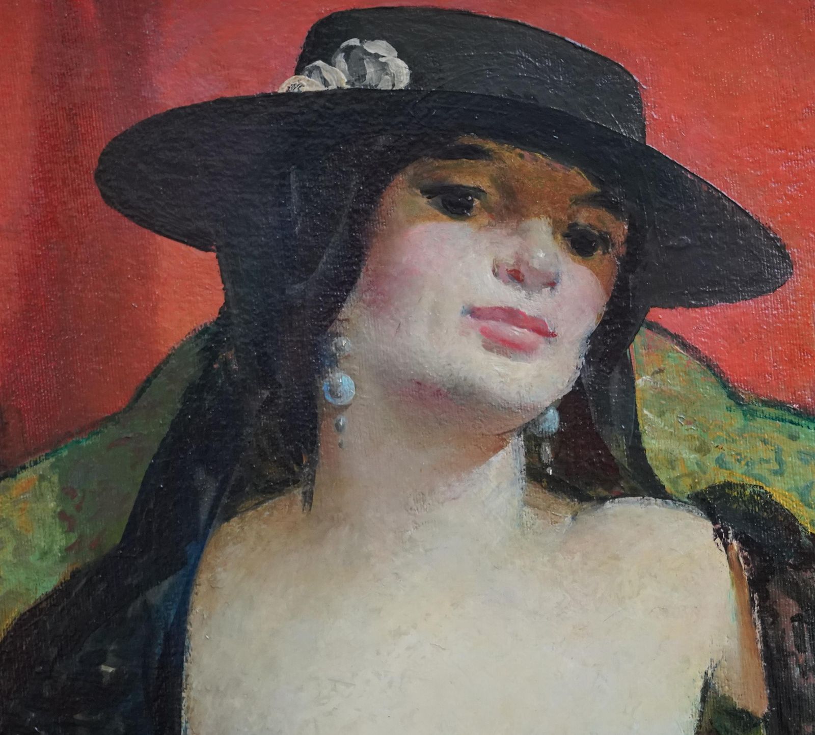 William Crosbienude Portrait Of A Spanish Woman   Scottish Art Female Portrait Oil Painting1981 photo buy