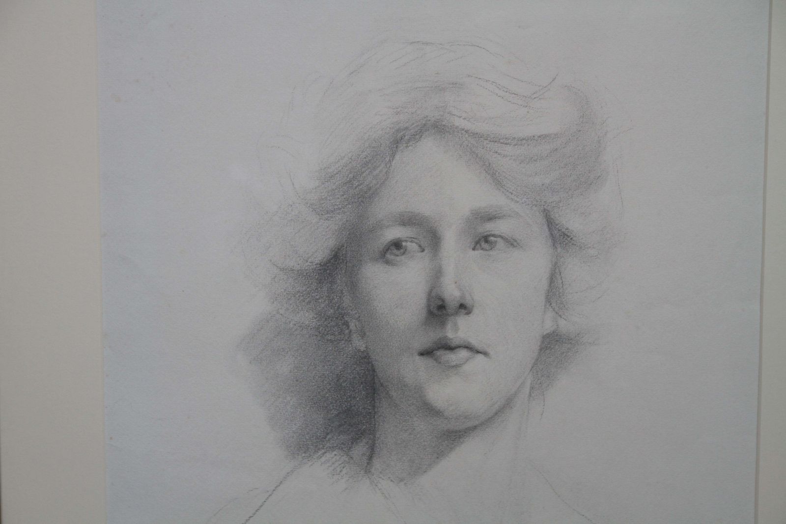 Estella Canzianiself Portrait   British Italian Art Edwardian Pencil Drawing Female Artistcirca 1911 photo vinterior