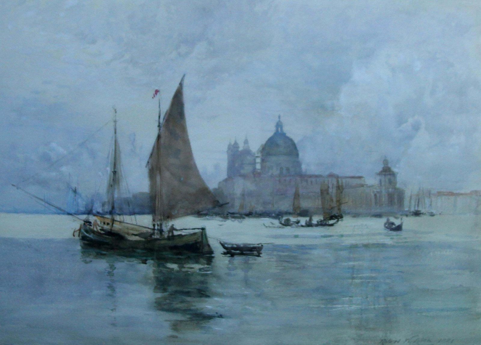 Robert Weir Allanvenice   Scottish 19thc Art Glasgow Artist Lagoon Seascape Dodges Palace Italycirca 1881 photo for sale