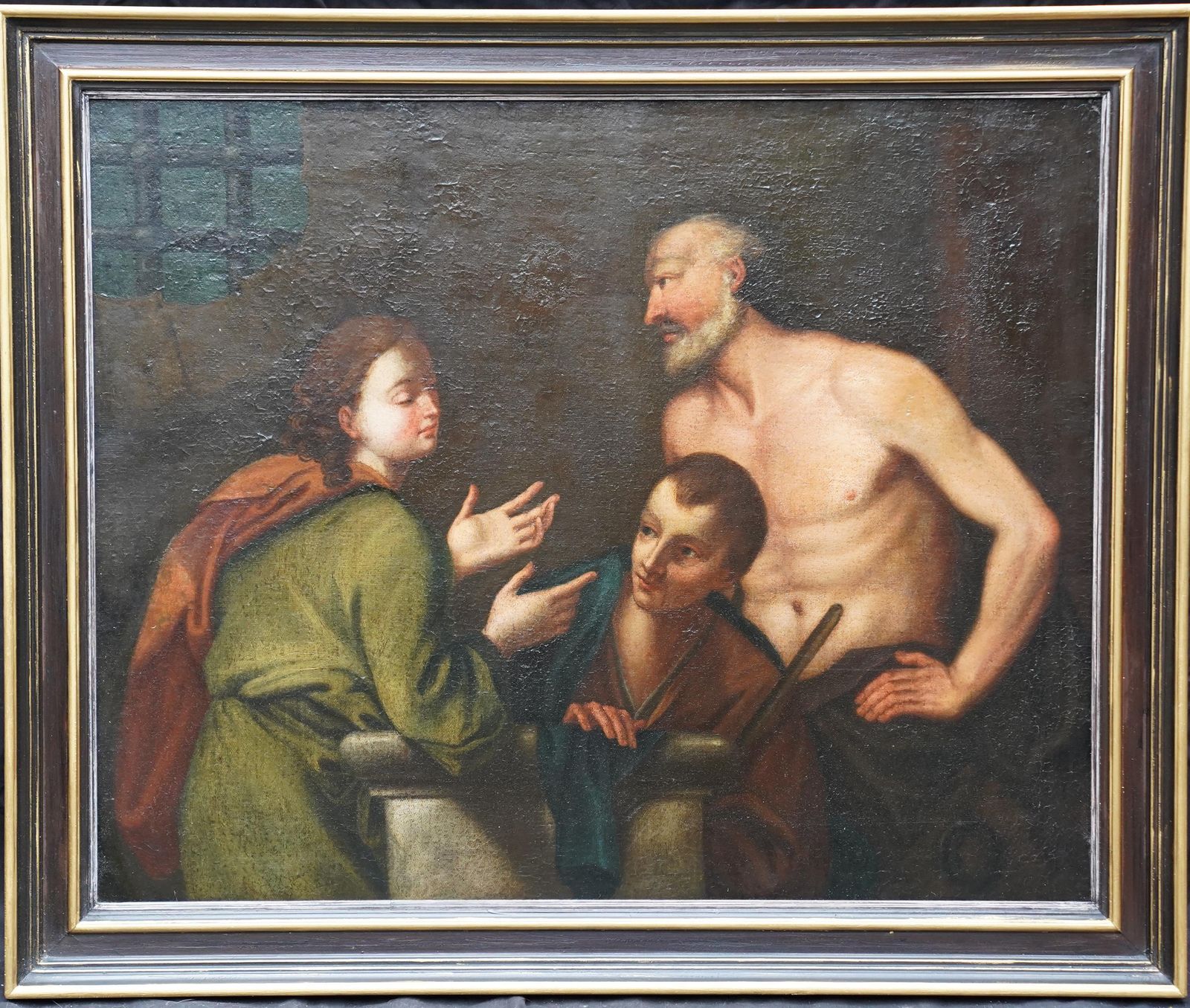Unknownjoseph Interpreting Dreams   Italian Old Master 17thc Religious Art Oil Paintingcirca 1600