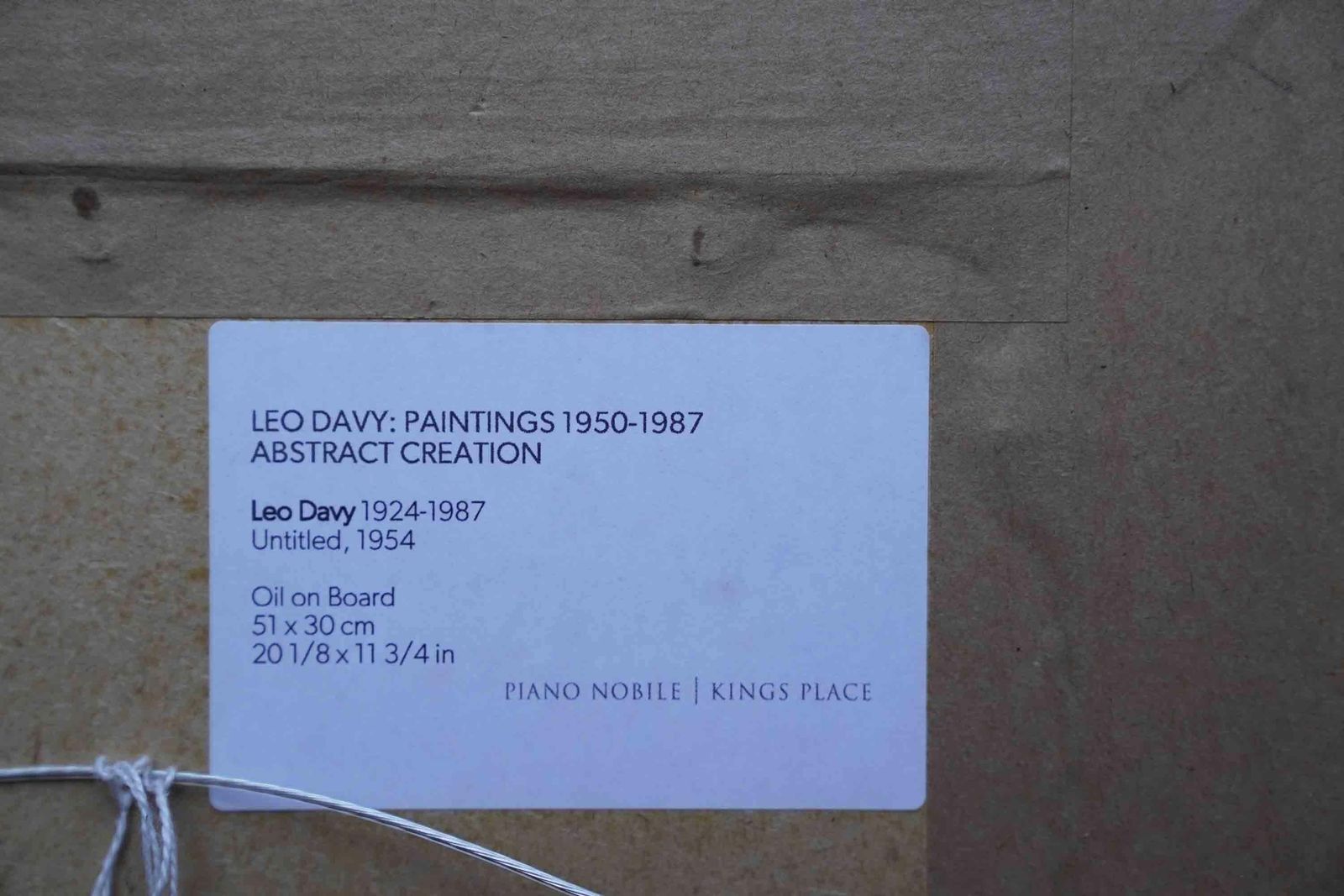 7141.0 Leo Davyfifties Abstract   British 1954 Abstract Art Oil Painting Slade School Artist1954 photo