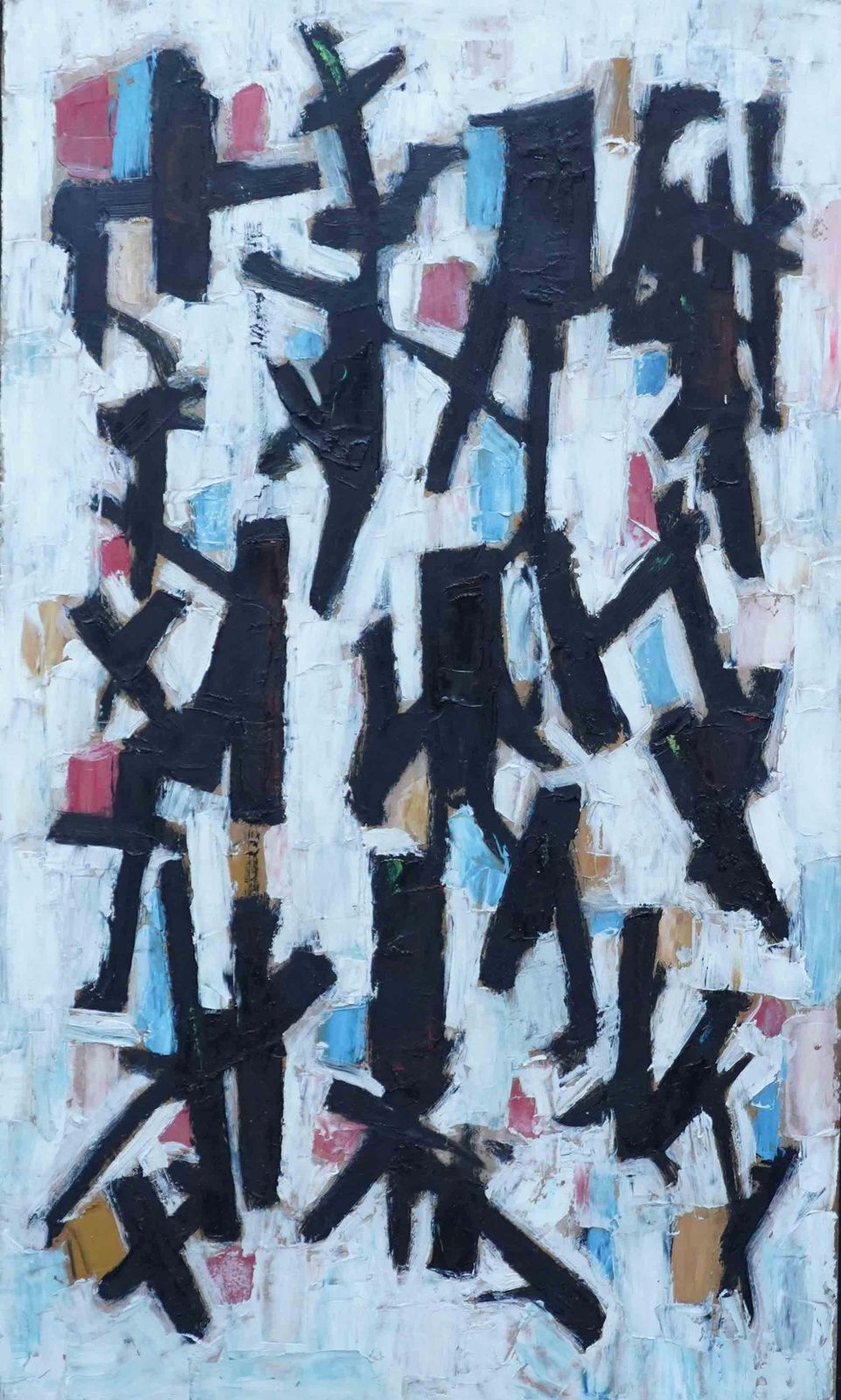 photo vinterior Leo Davyfifties Abstract   British 1954 Abstract Art Oil Painting Slade School Artist1954