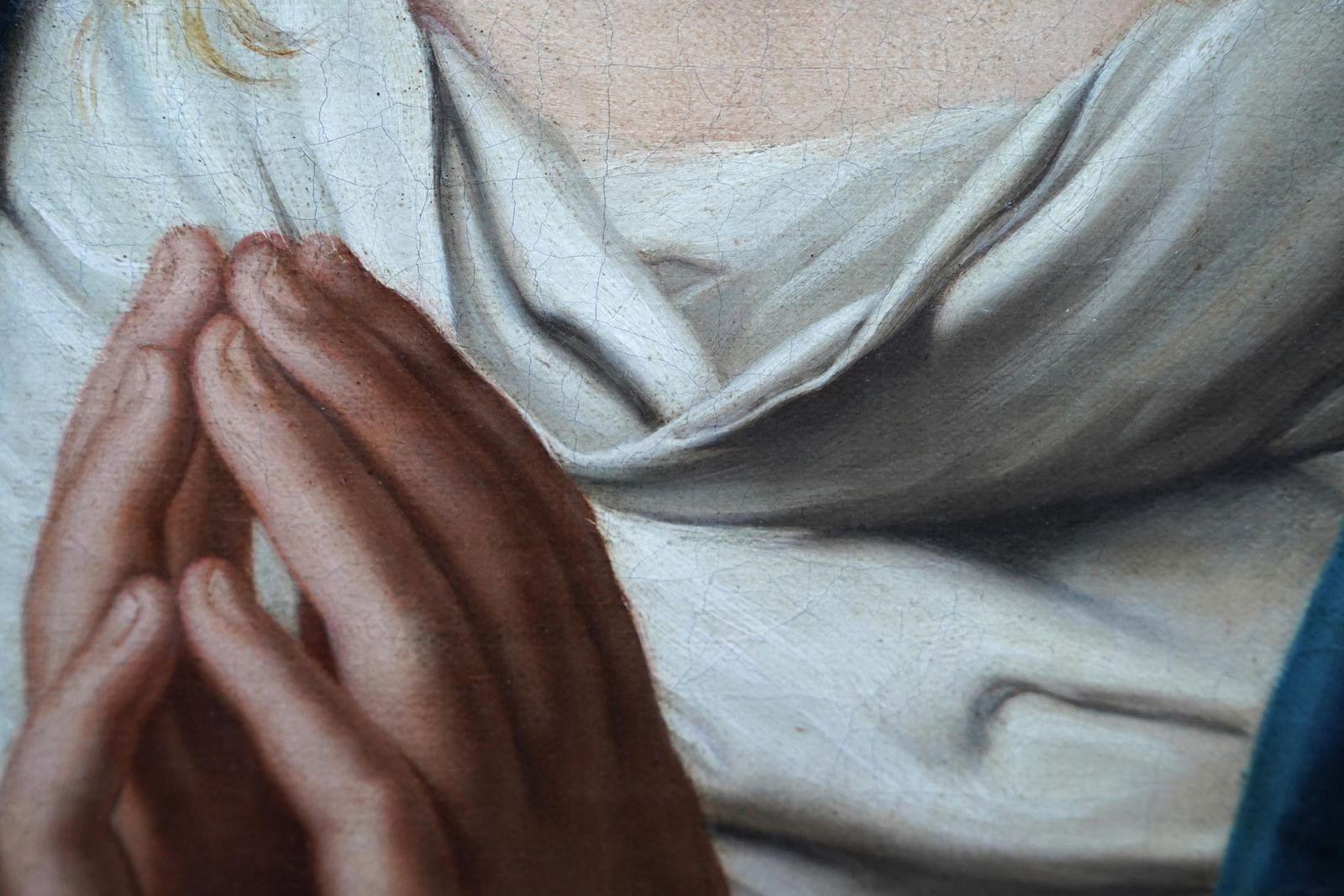 Portrait Of Madonna At Prayer   Italian Old Master Art Religious Oil Paintingcirca 1790 photo buy