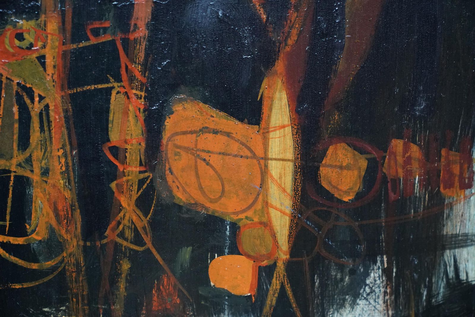 Anne Dunnabstract Composition 1966   British 60's Abstract Art Oil Painting Female Artist1966 photo buy