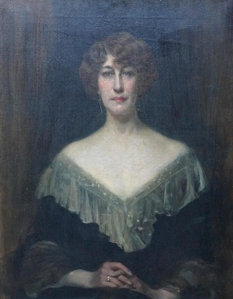 Pilade Bertieriportrait Of Emily Gertrude Muirhead   British Italian 1910 Art Oil Paintingcirca 1910 photo for sale