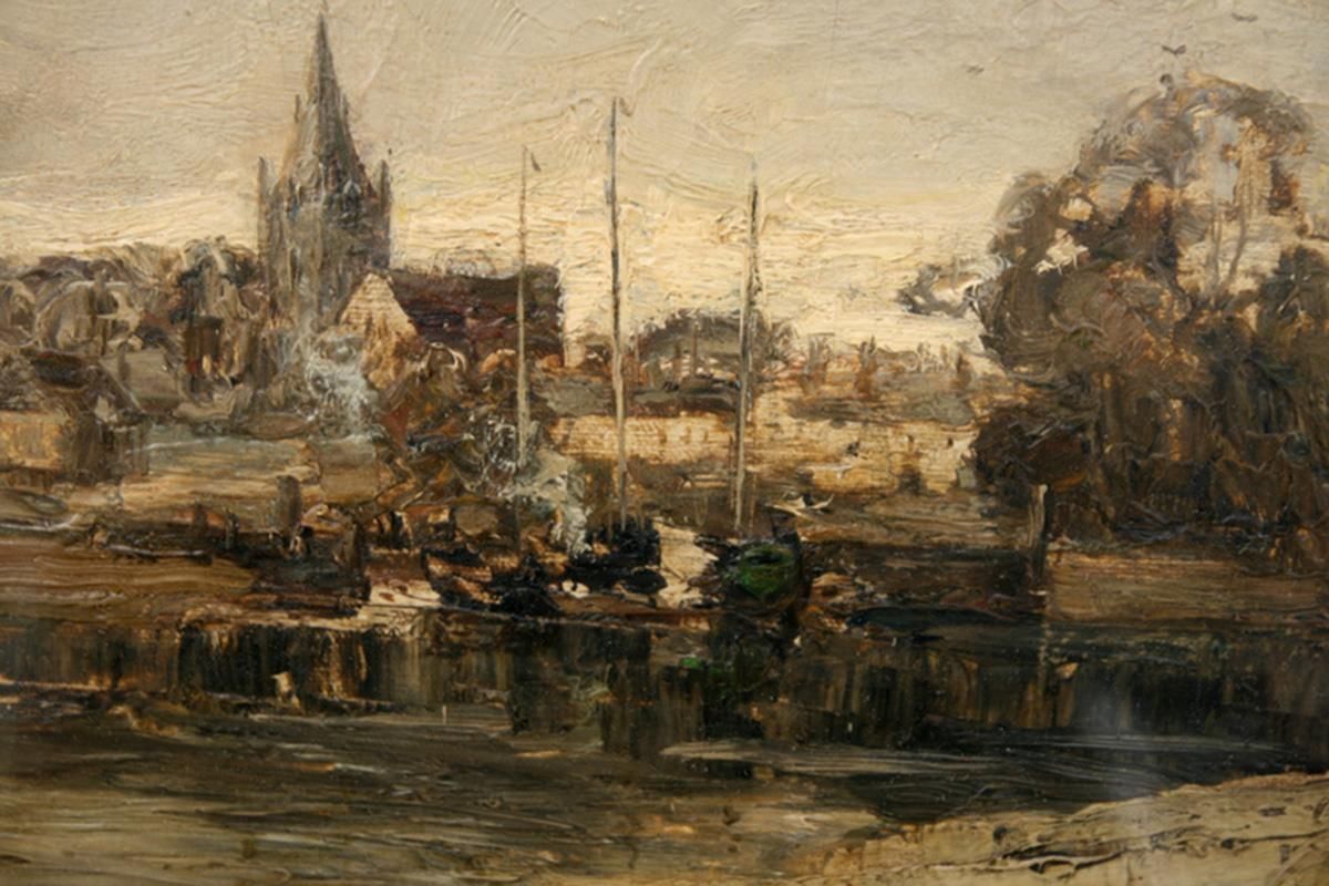 William Mounceykirkcudbright   Scottish 19th Century Art Impressionist Landscape Oil Painting Circa 1898 photo vinterior