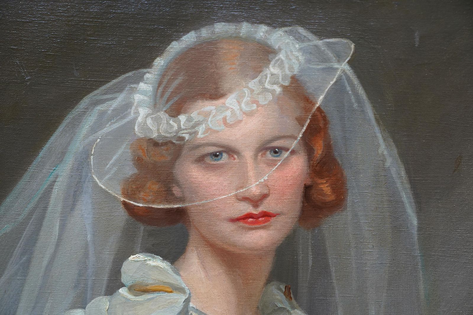 Frank Owen Salisburyportrait Of A Bride   British 1934 Romantic Art Female Portrait Oil Painting1934 photo Art