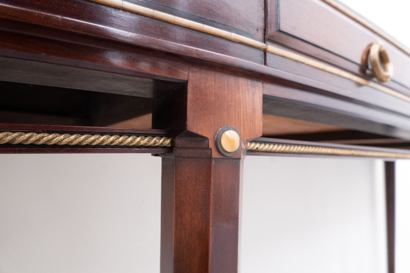 Console By Alban Chambon, Mahogany And Marble, 1900s photo Furniture